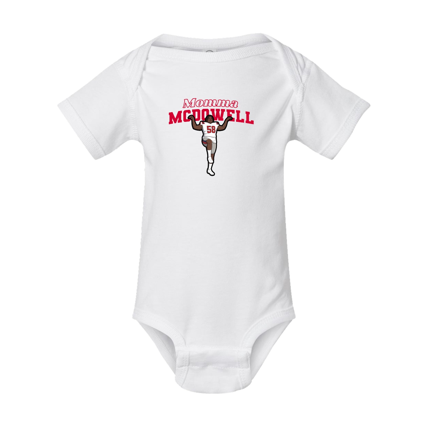 Baby Onesie — Mothers Day Block in White