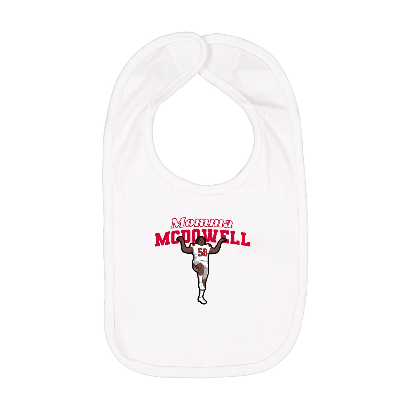 Infant Bib — Mothers Day Block in White
