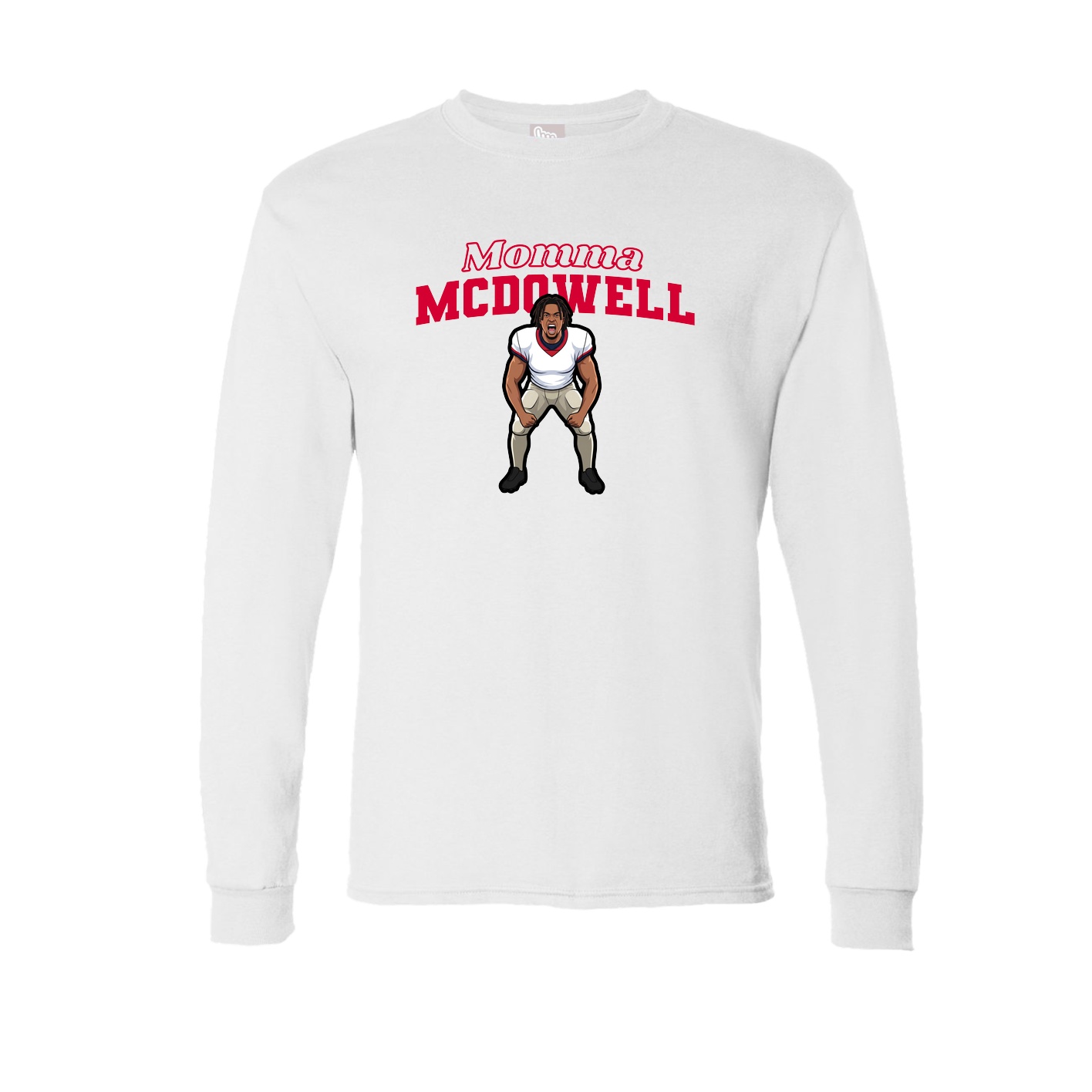 Long Sleeve Tee — Mothers Day Block in White