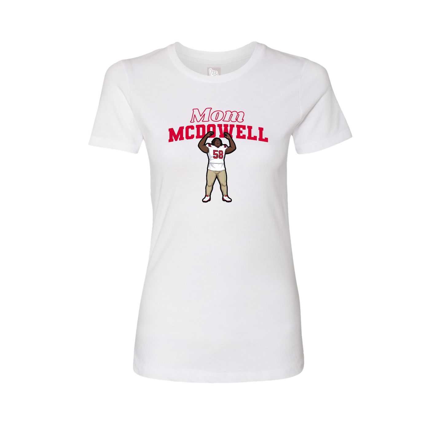 Womens Tee — Mothers Day Block in White