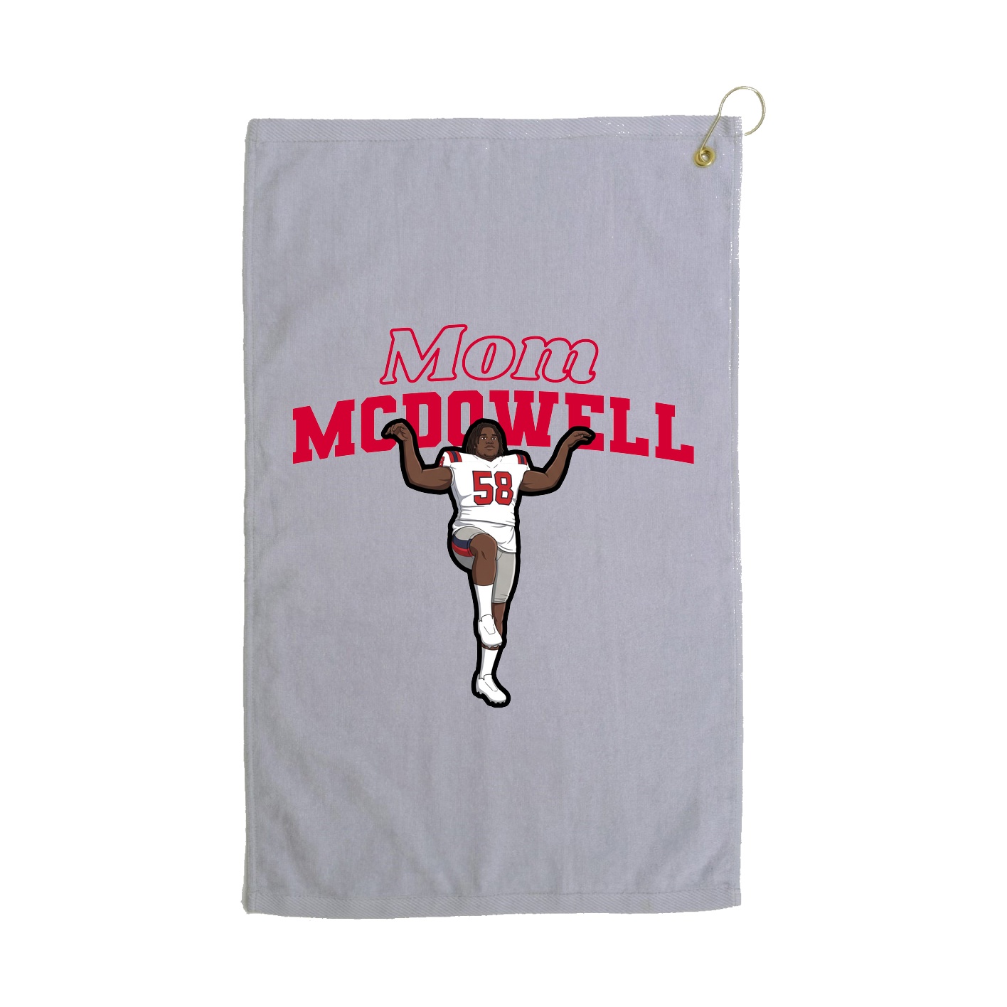 Golf Towel — Mothers Day Block in Grey