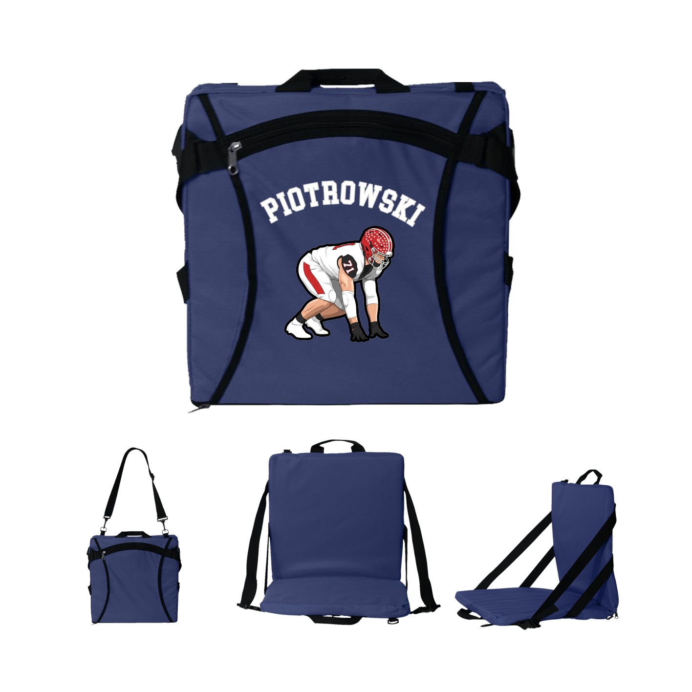 Folding Stadium Seat — Shirsey Arch in Navy