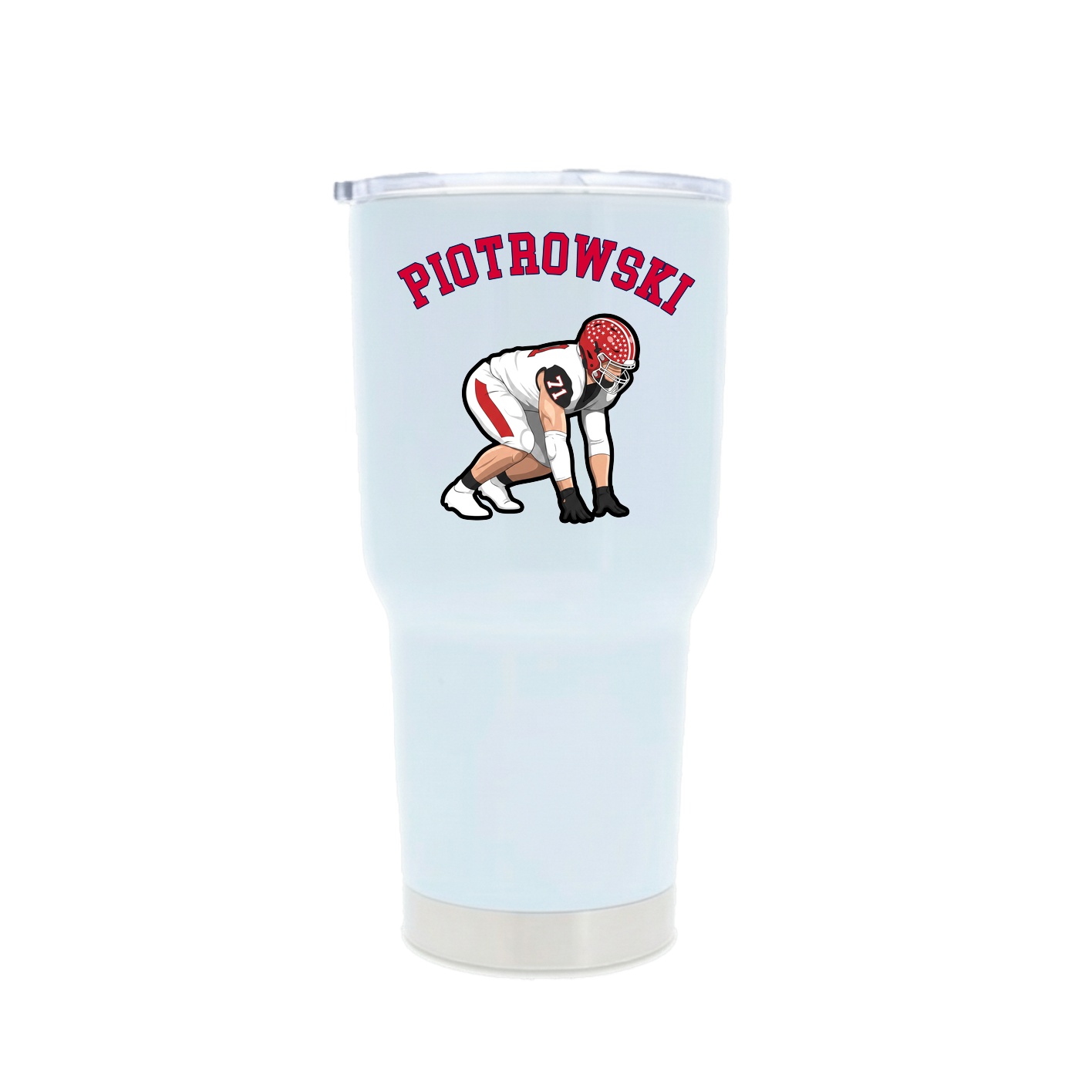 30oz Stainless Steel Tumbler — Shirsey Arch in White