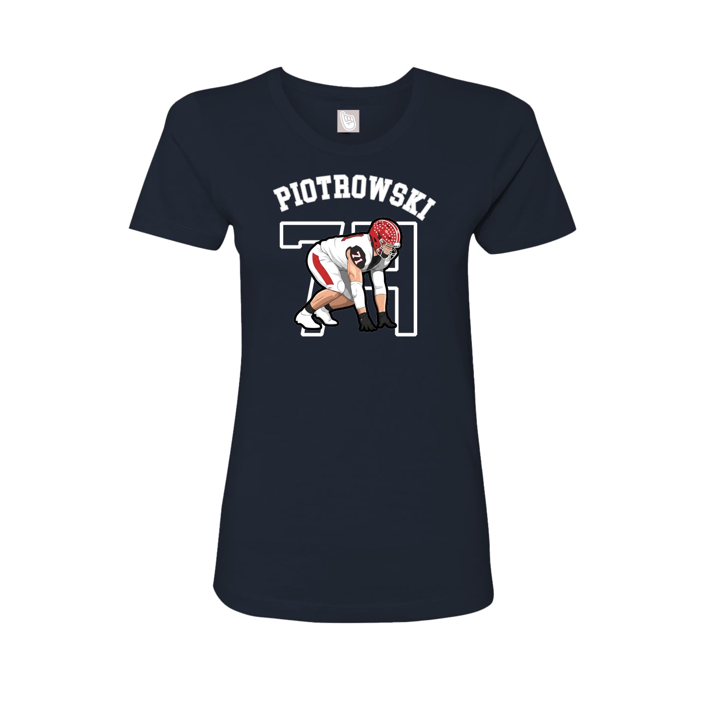 Fitted Women's Tee — Shirsey Arch in Navy