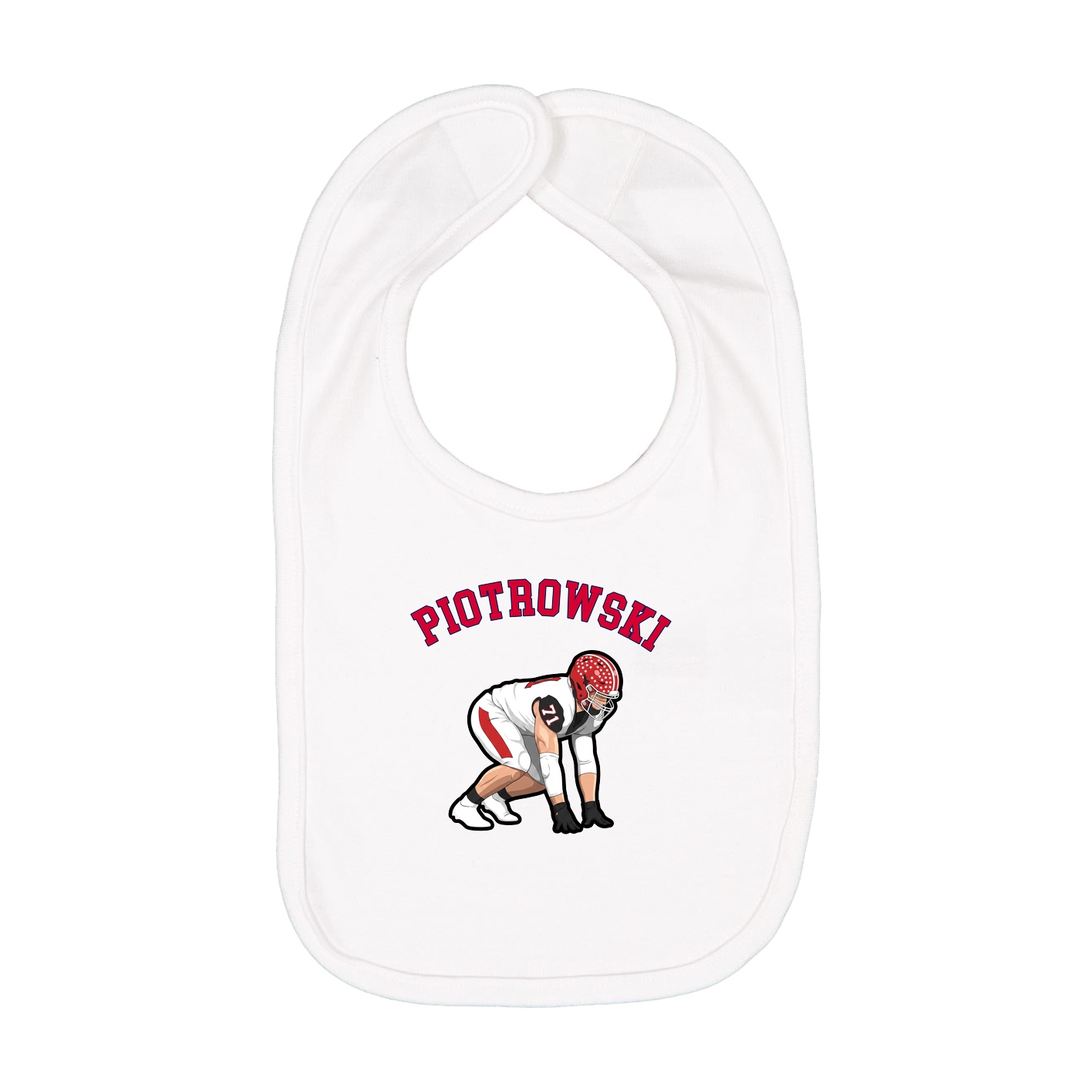Infant Bib — Shirsey Arch in White