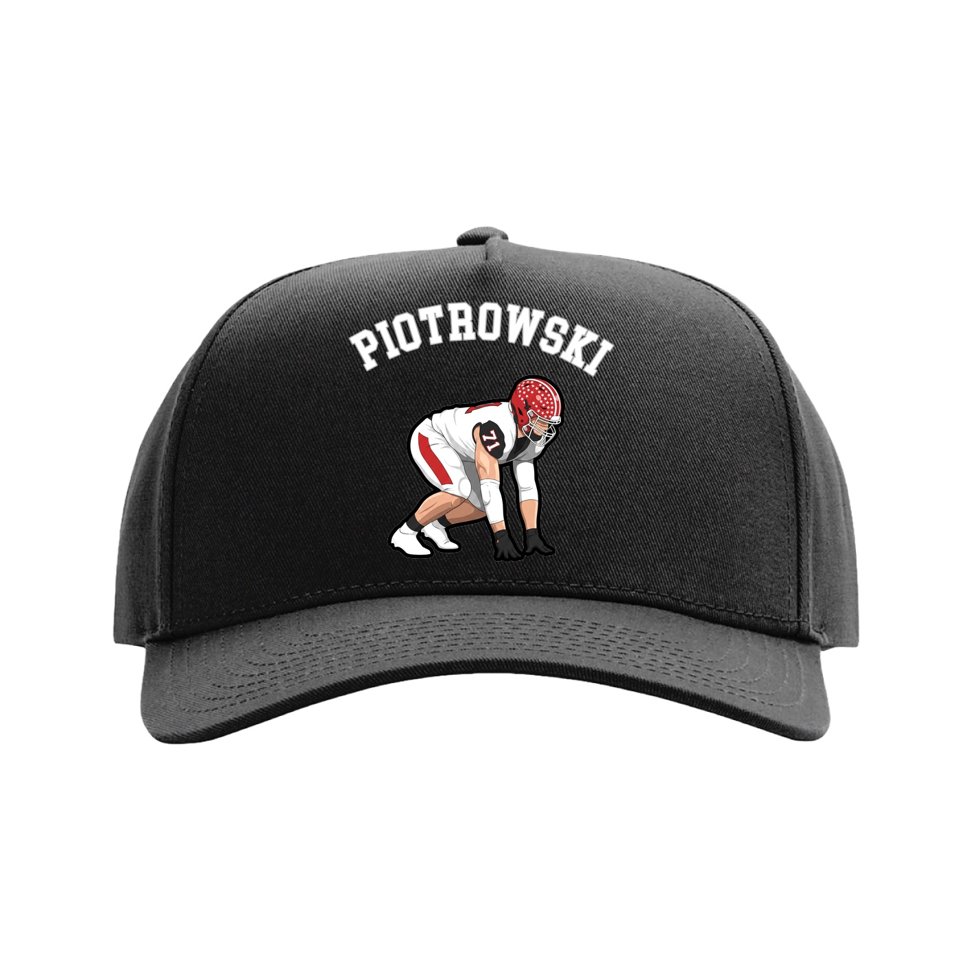 Full Fabric Five-Panel Champ Cap — Shirsey Arch in Black