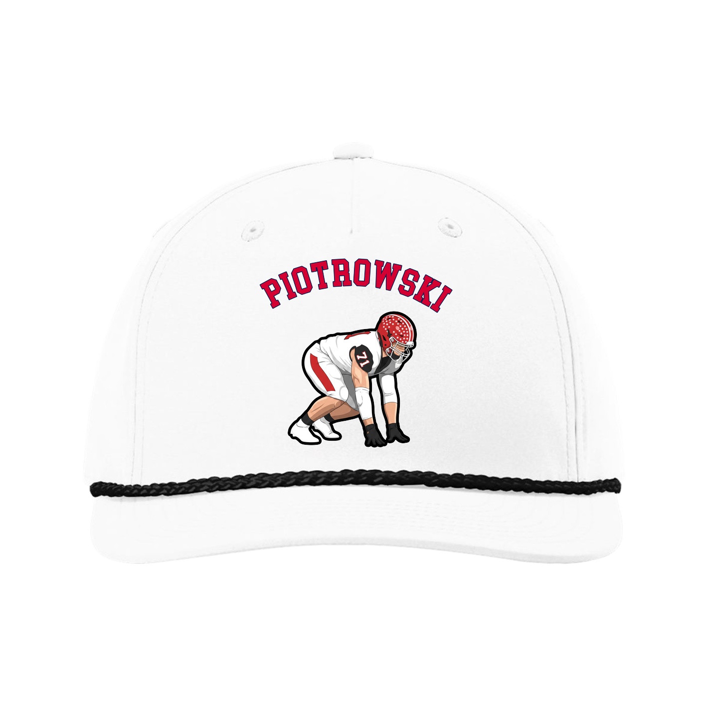 Five-Panel Classic Rope Cap — Shirsey Arch in White
