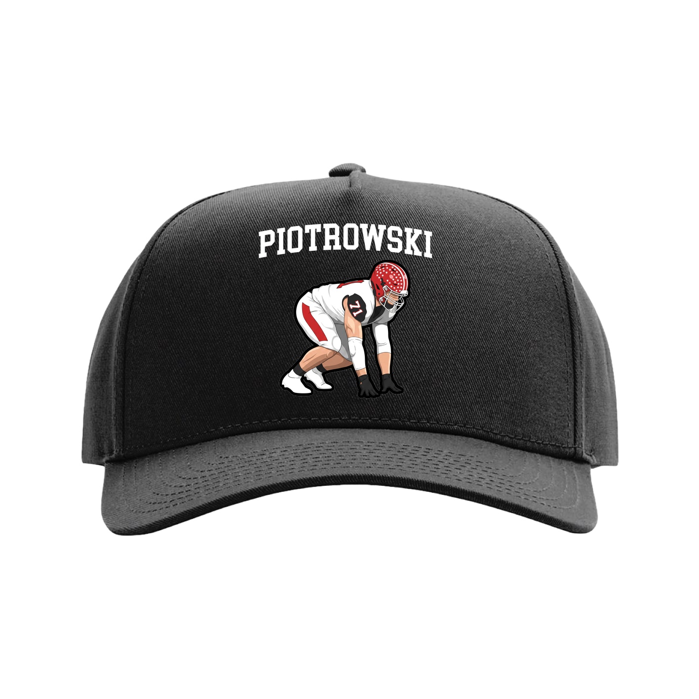 Full Fabric Five-Panel Champ Cap — Shirsey in Black