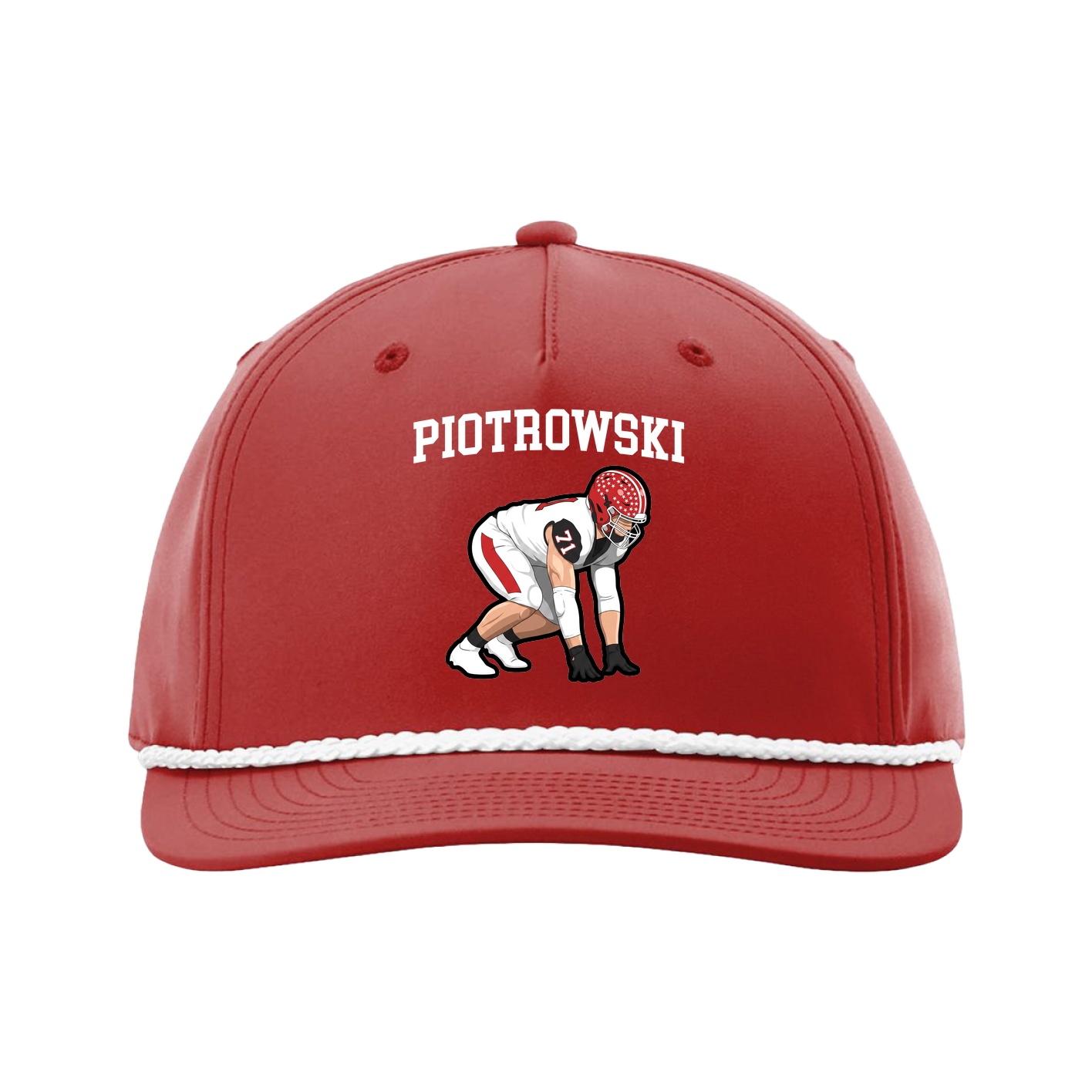 Five-Panel Classic Rope Cap — Shirsey in Red