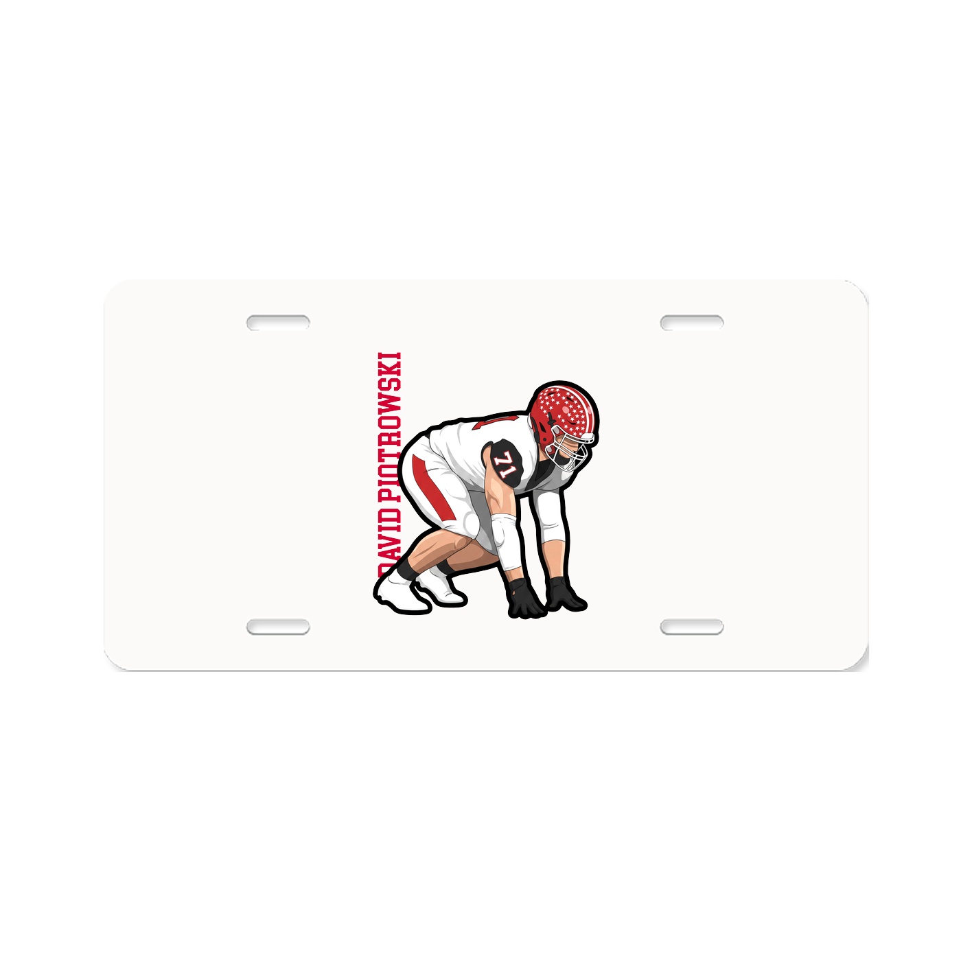 License Plate — Name Vertical in Classic