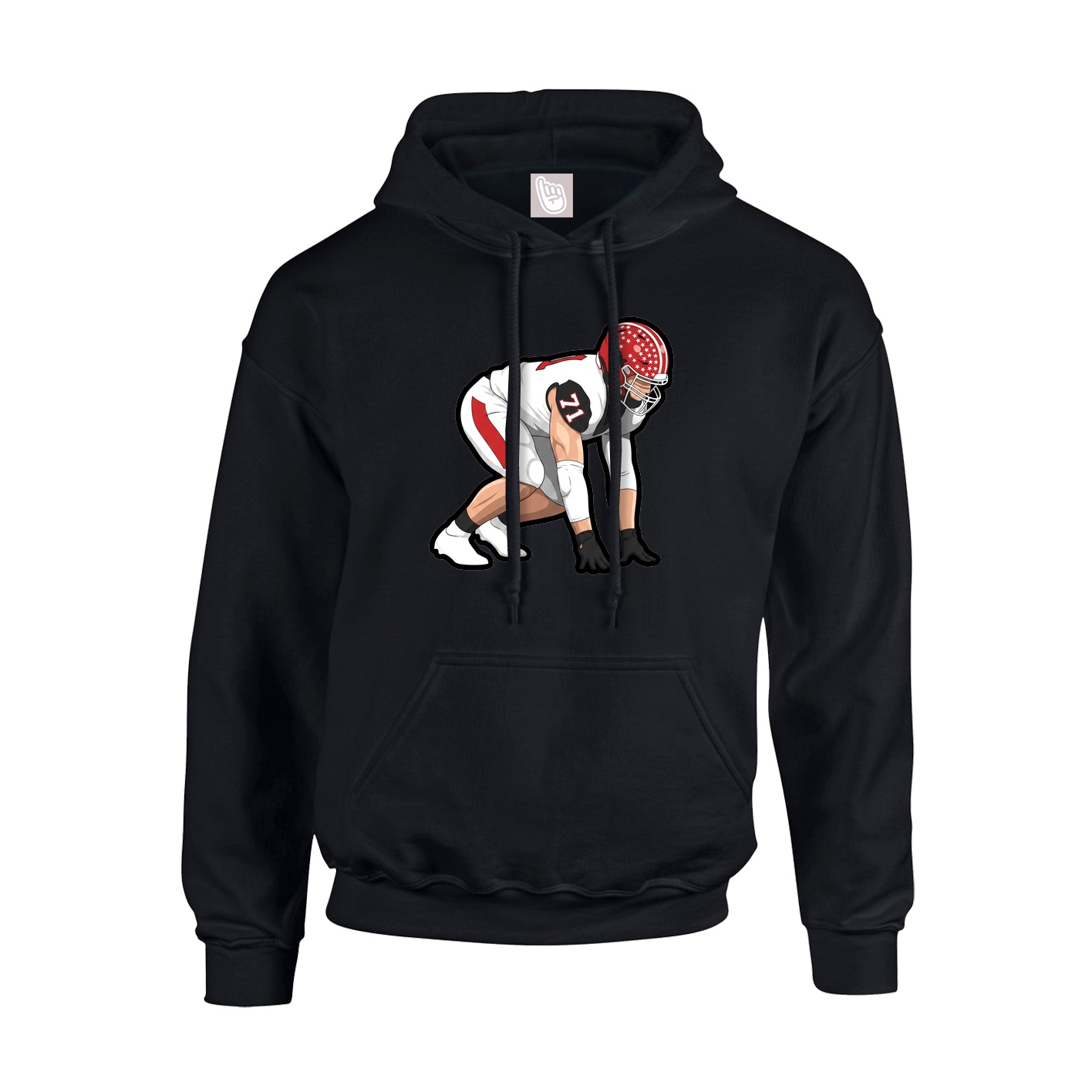 Youth Hoodie — Name Vertical in Black