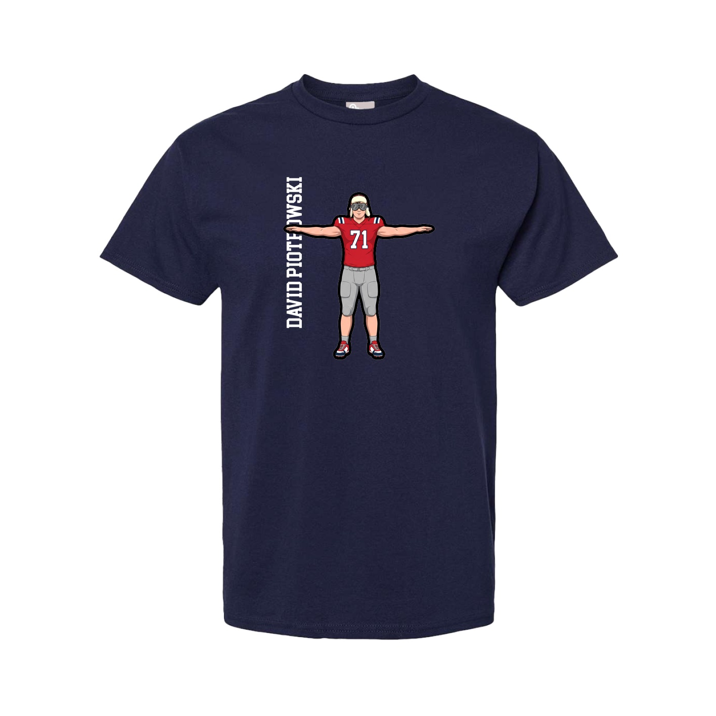 Youth Tee — Name Vertical in Navy