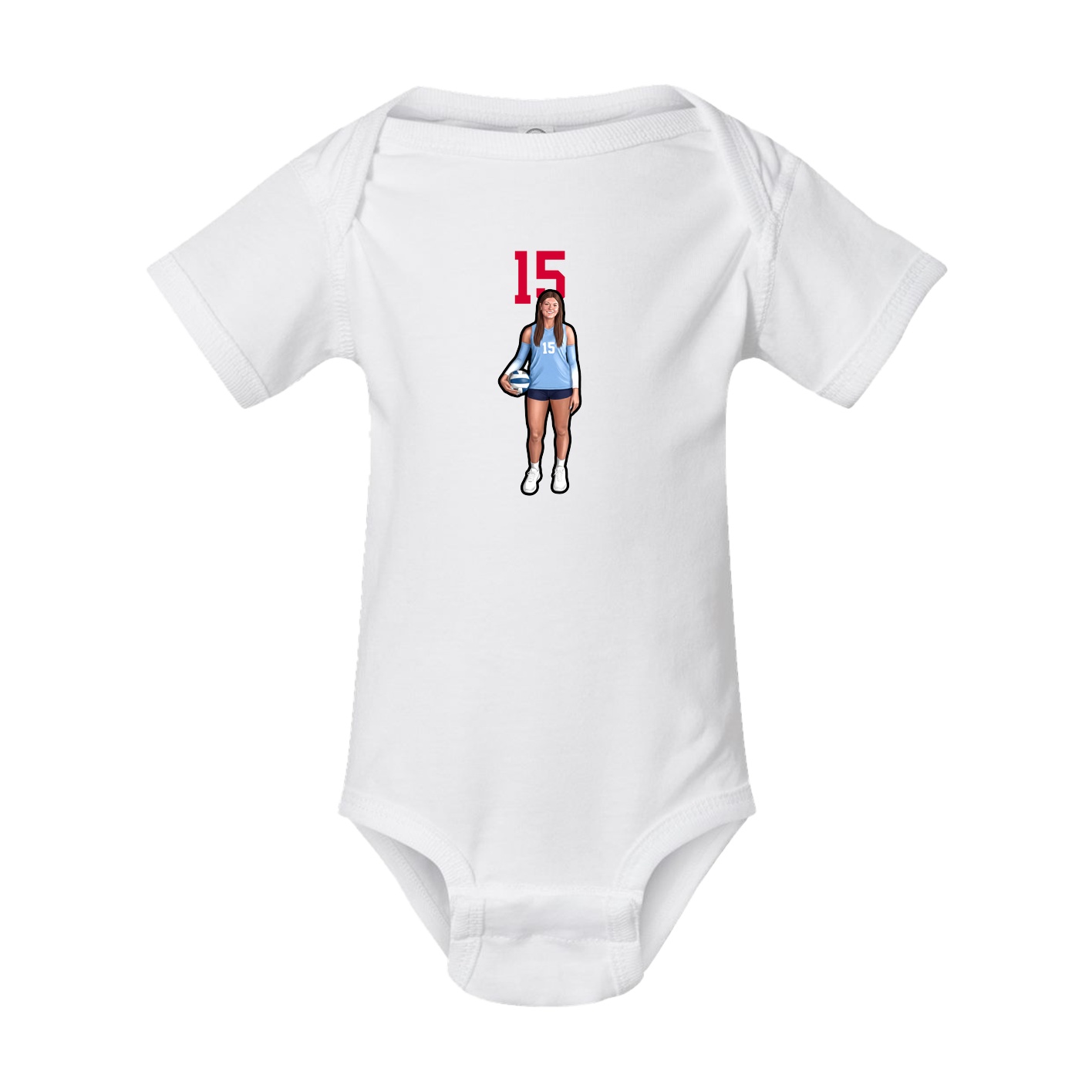 Baby Onesie — Number Top in White