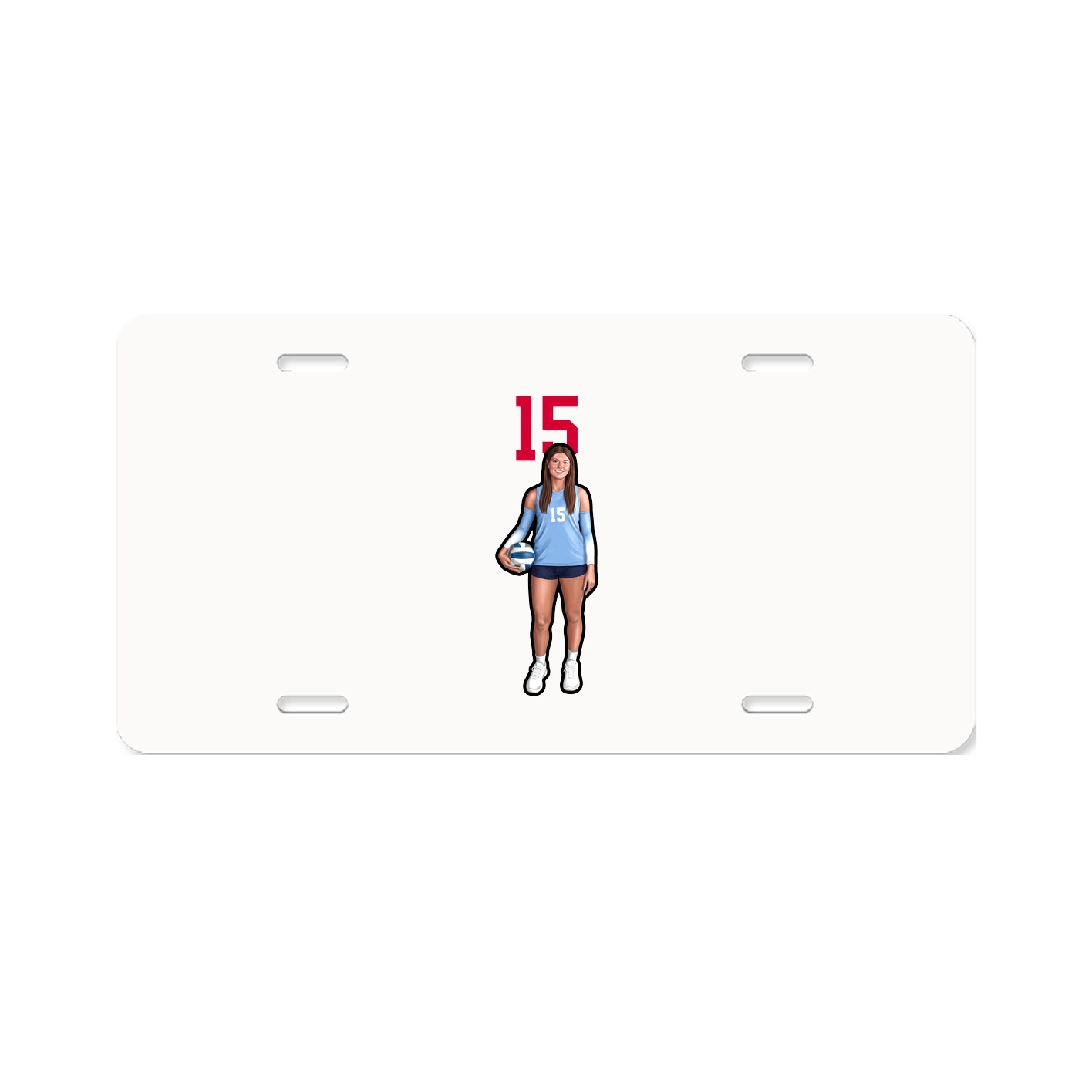 License Plate — Number Top in Classic