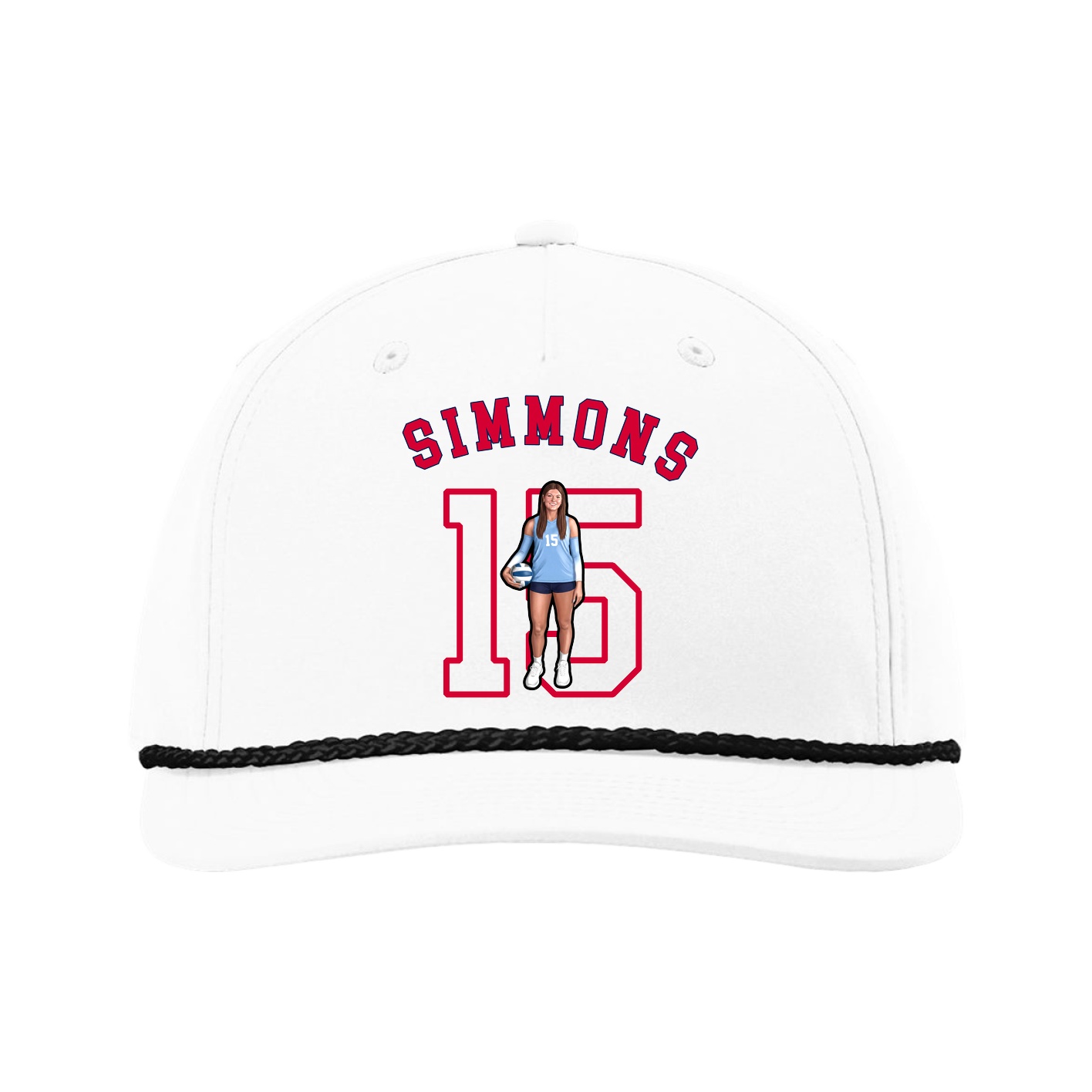 Five-Panel Classic Rope Cap — Shirsey Arch in White