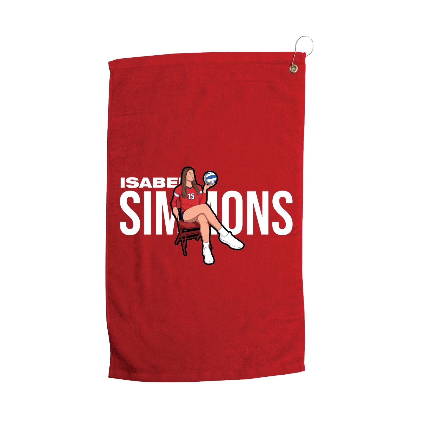 Golf Towel — Player Name in Red