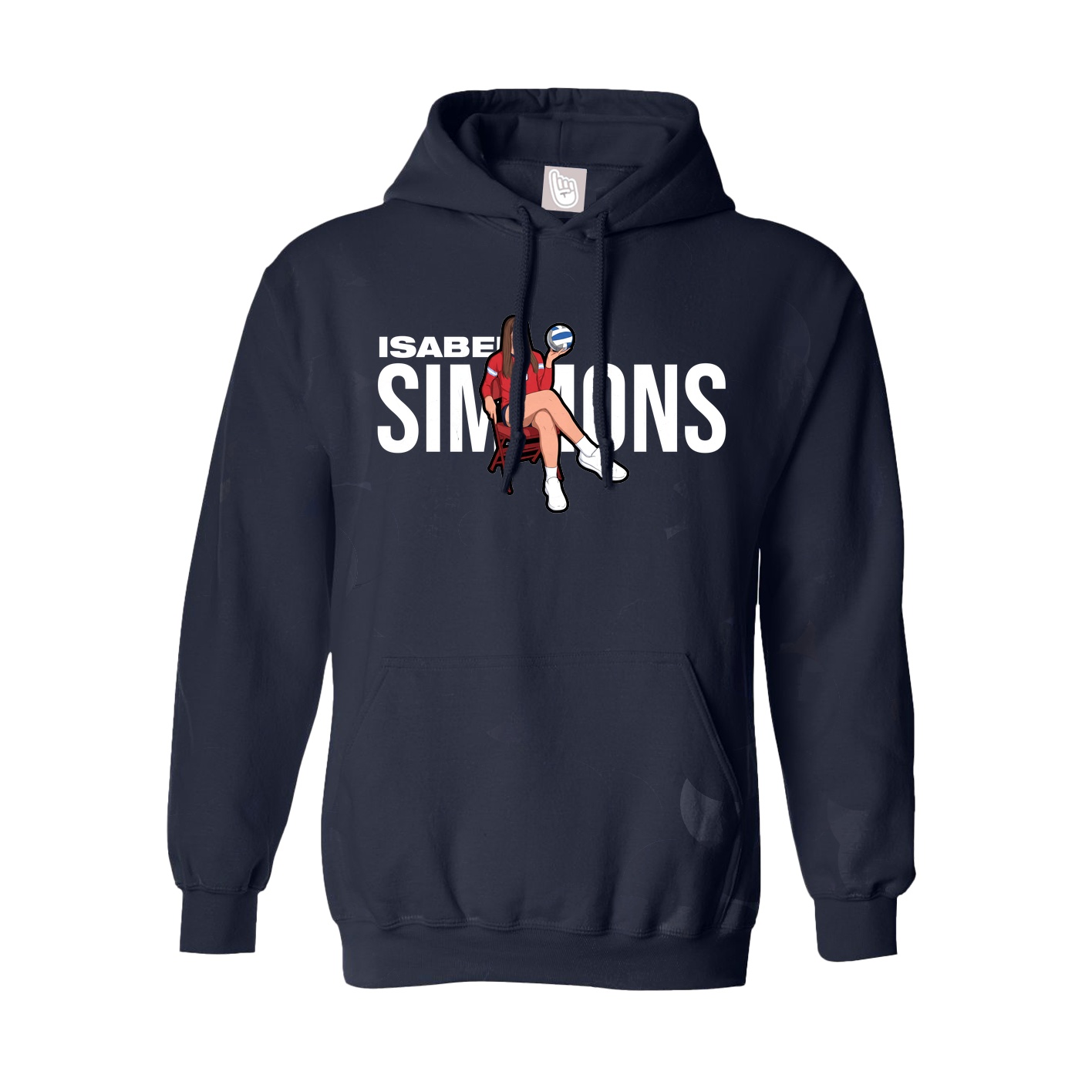 Youth Hoodie — Player Name in Navy