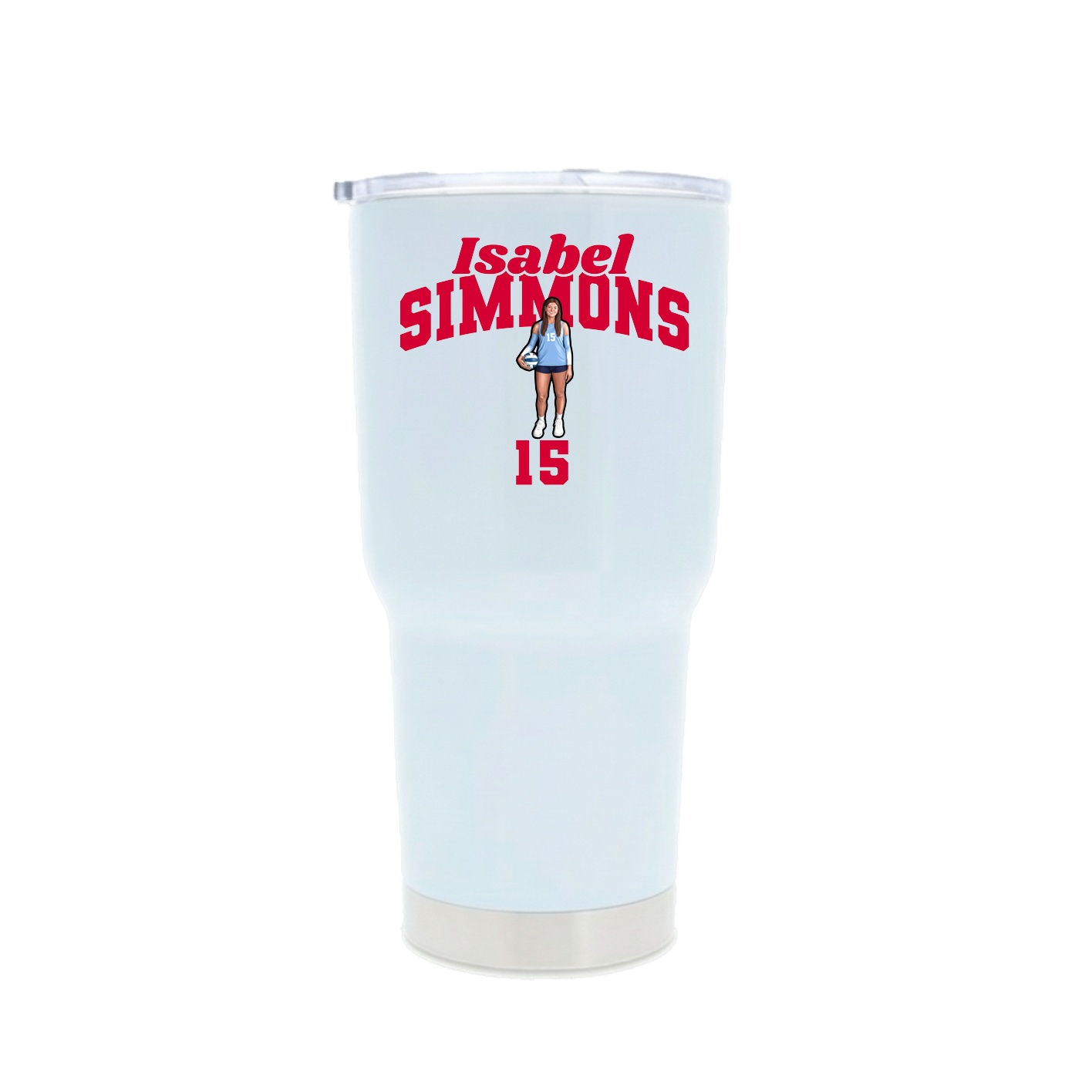 30oz Stainless Steel Tumbler — Signature Arch in White