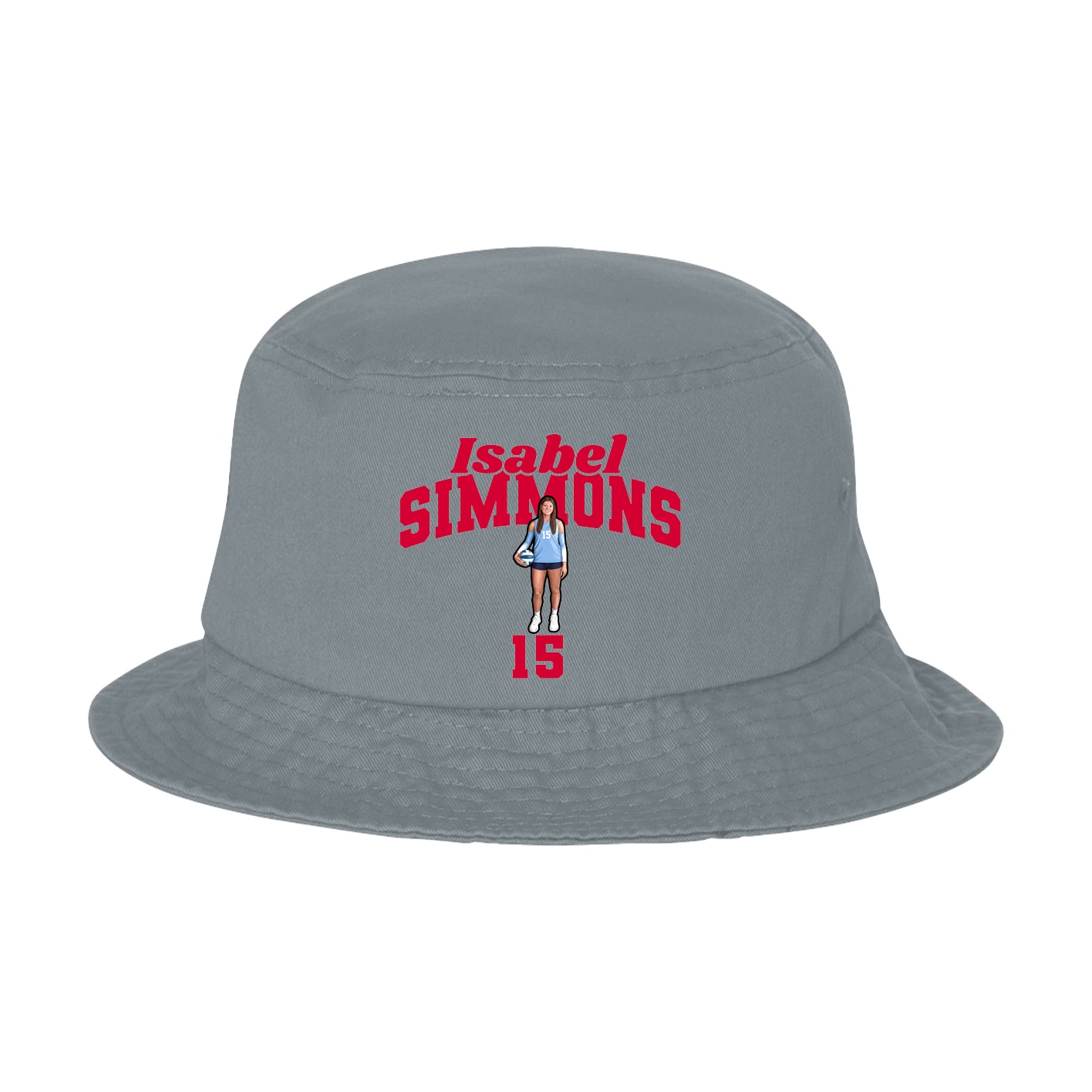 Bucket Cap — Signature Arch in Grey