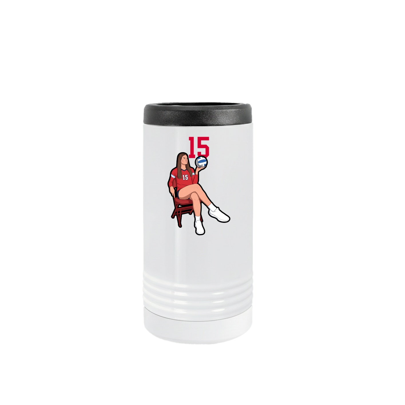 Slim Beverage Holder — Number Top in White