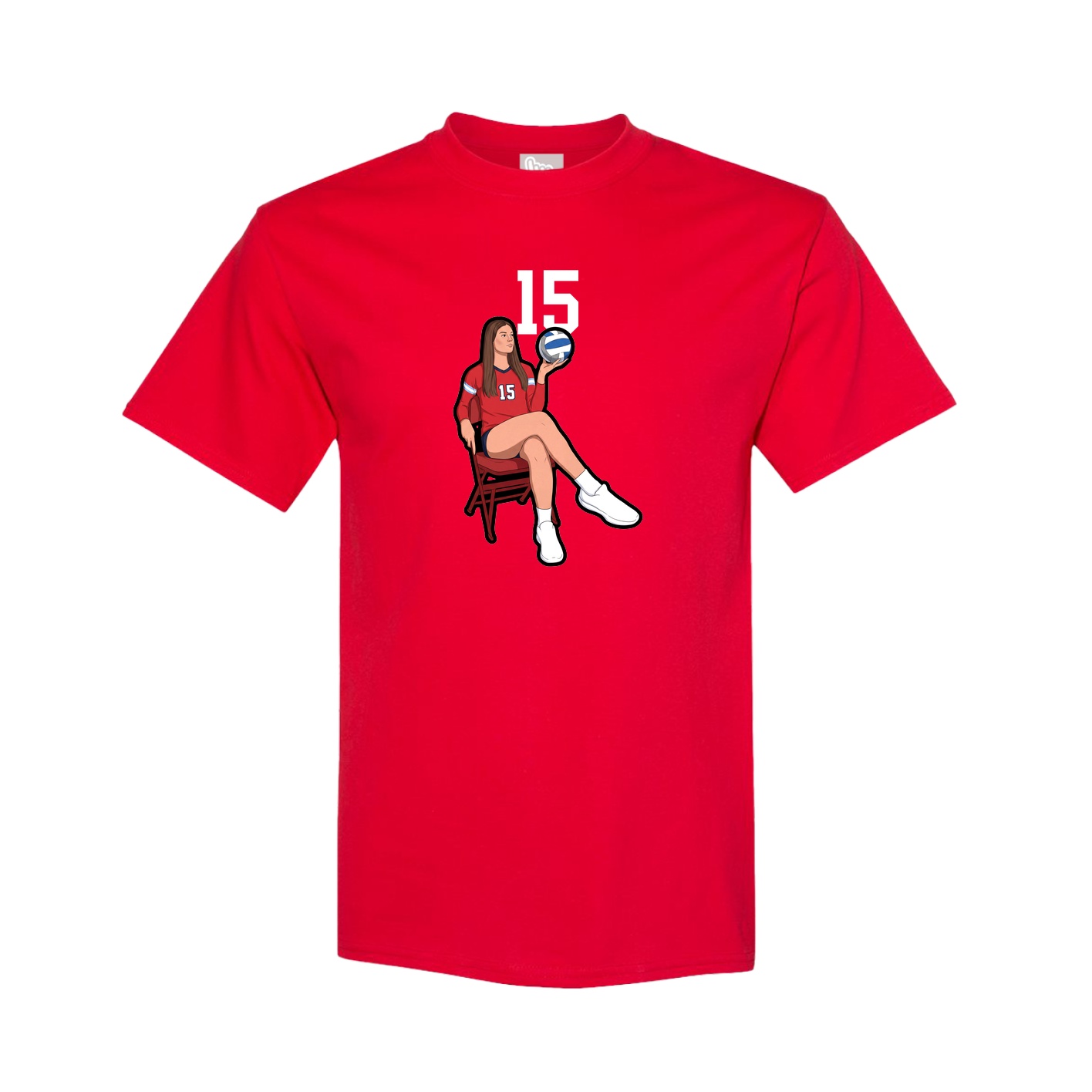 Youth Tee — Number Top in Red