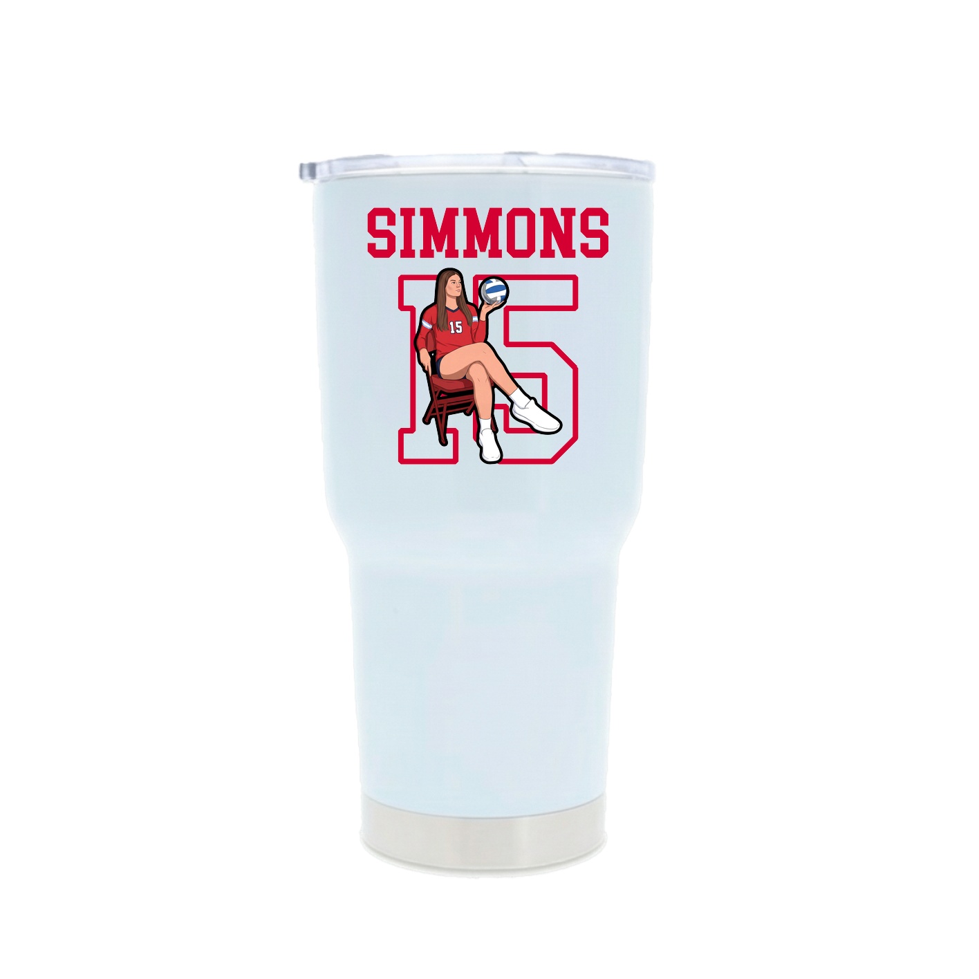 30oz Stainless Steel Tumbler — Shirsey in White
