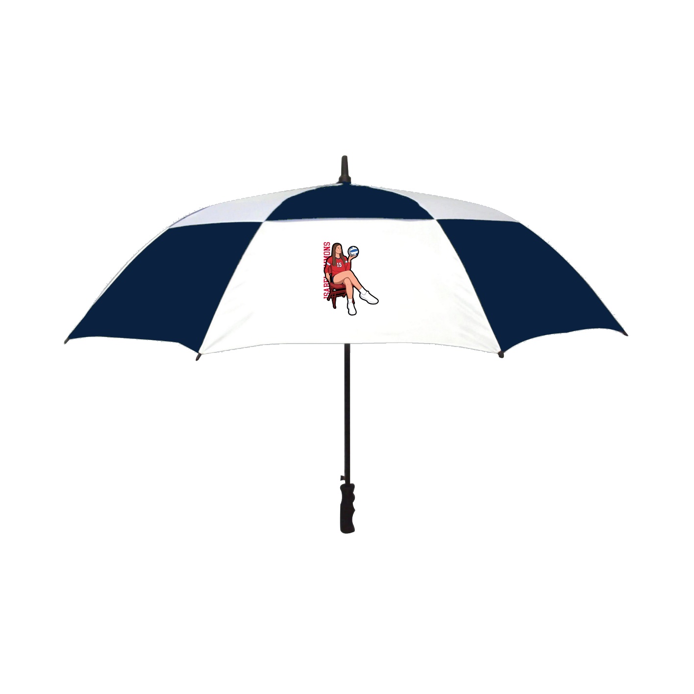 Golf Umbrella — Name Vertical in Navy