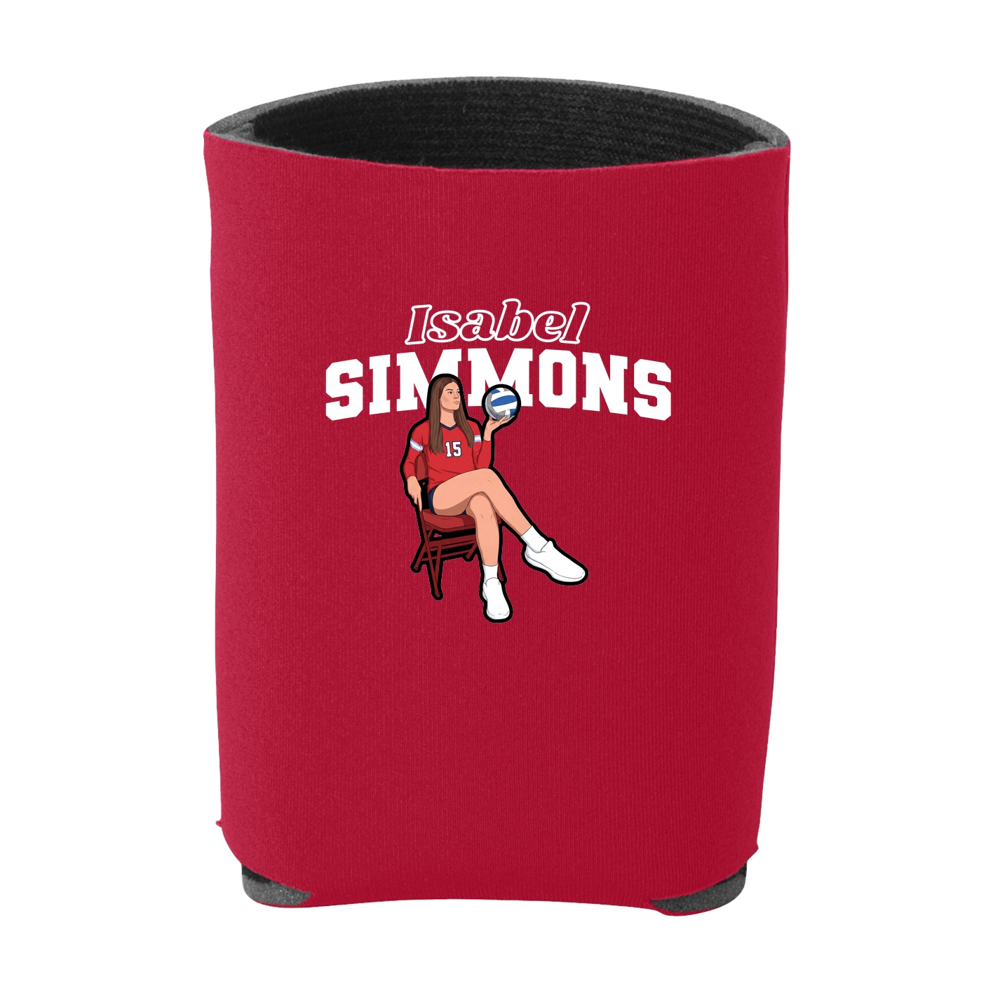 Can Holder — Name Arch in Red