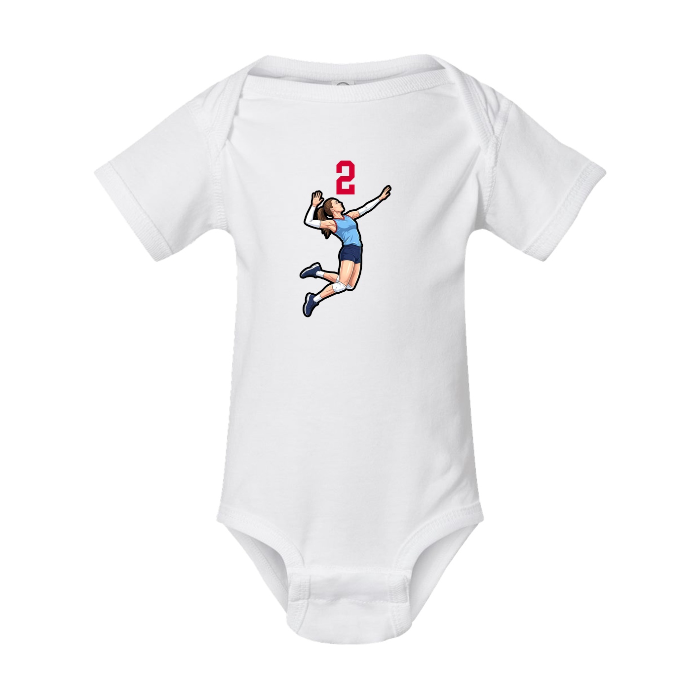 Baby Onesie — Number Top in White