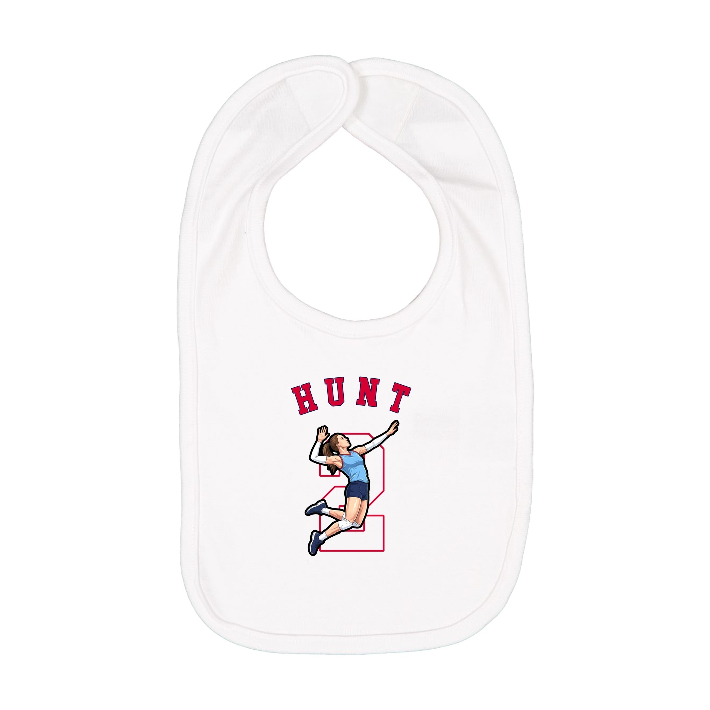 Infant Bib — Shirsey Arch in White