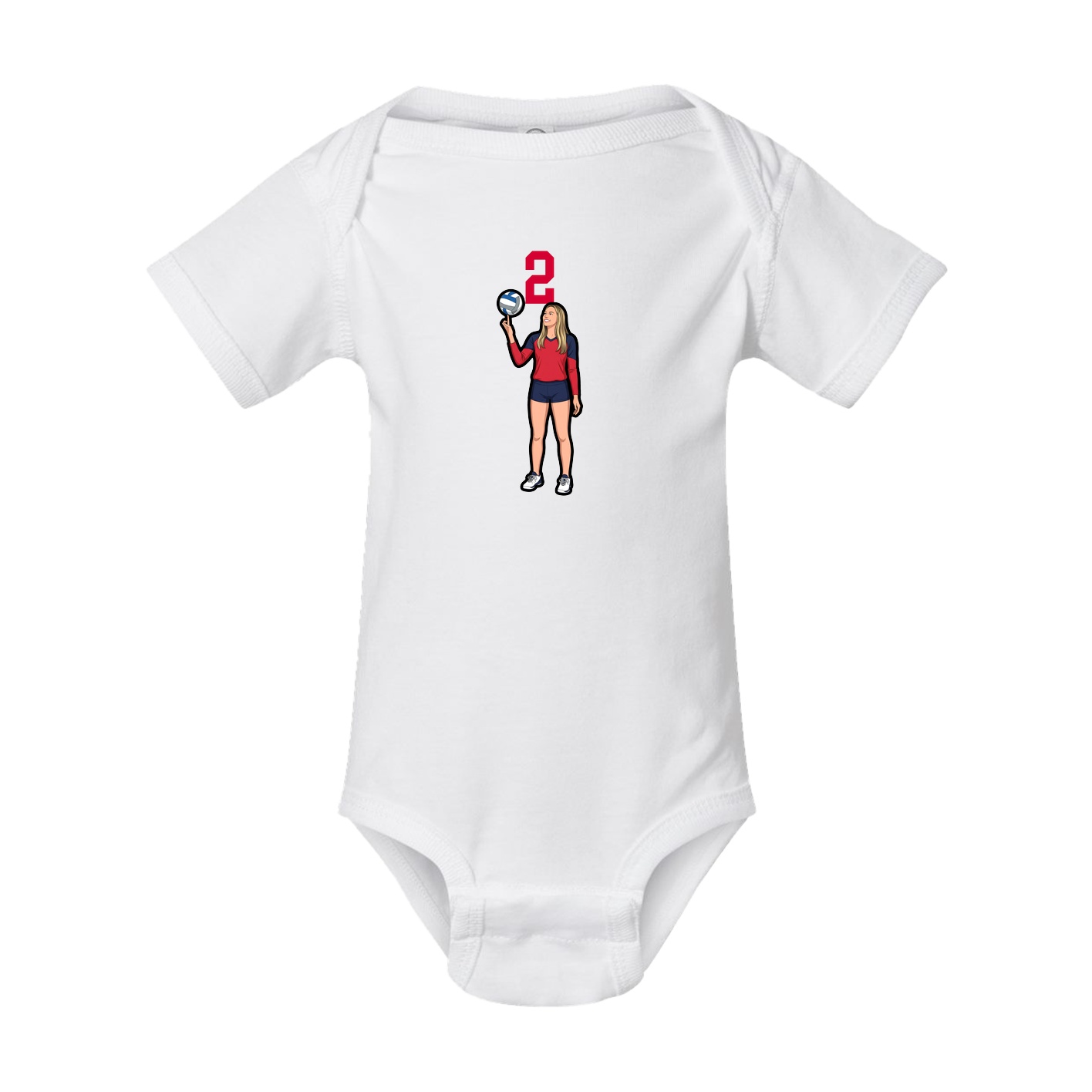 Baby Onesie — Number Top in White