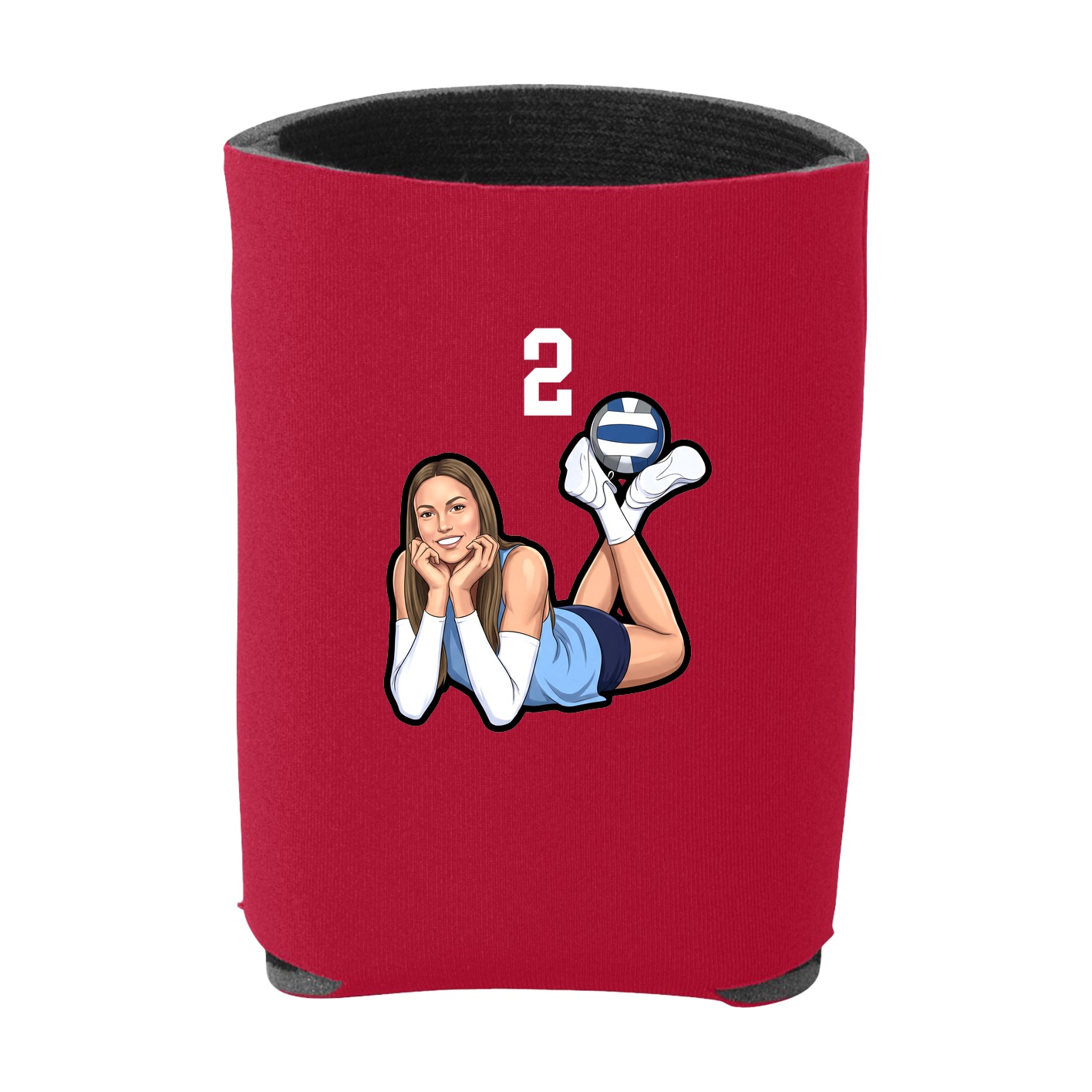 Can Holder — Number Top in Red