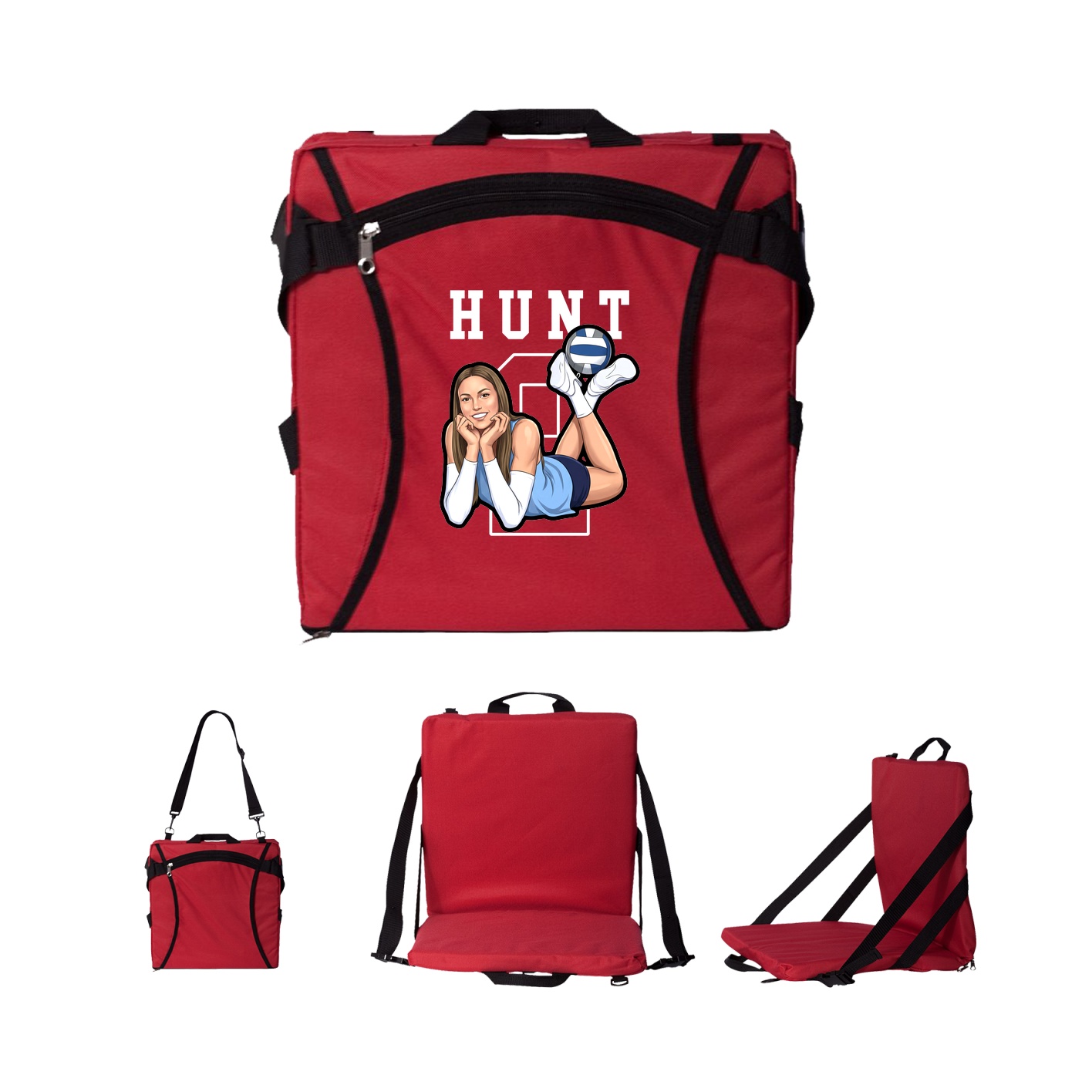 Folding Stadium Seat — Shirsey in Red