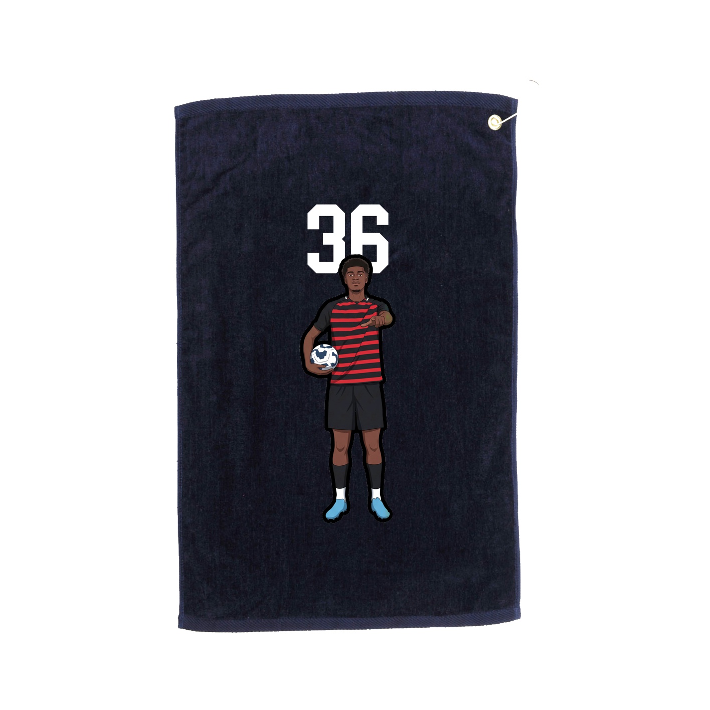 Golf Towel — Number Top in Navy
