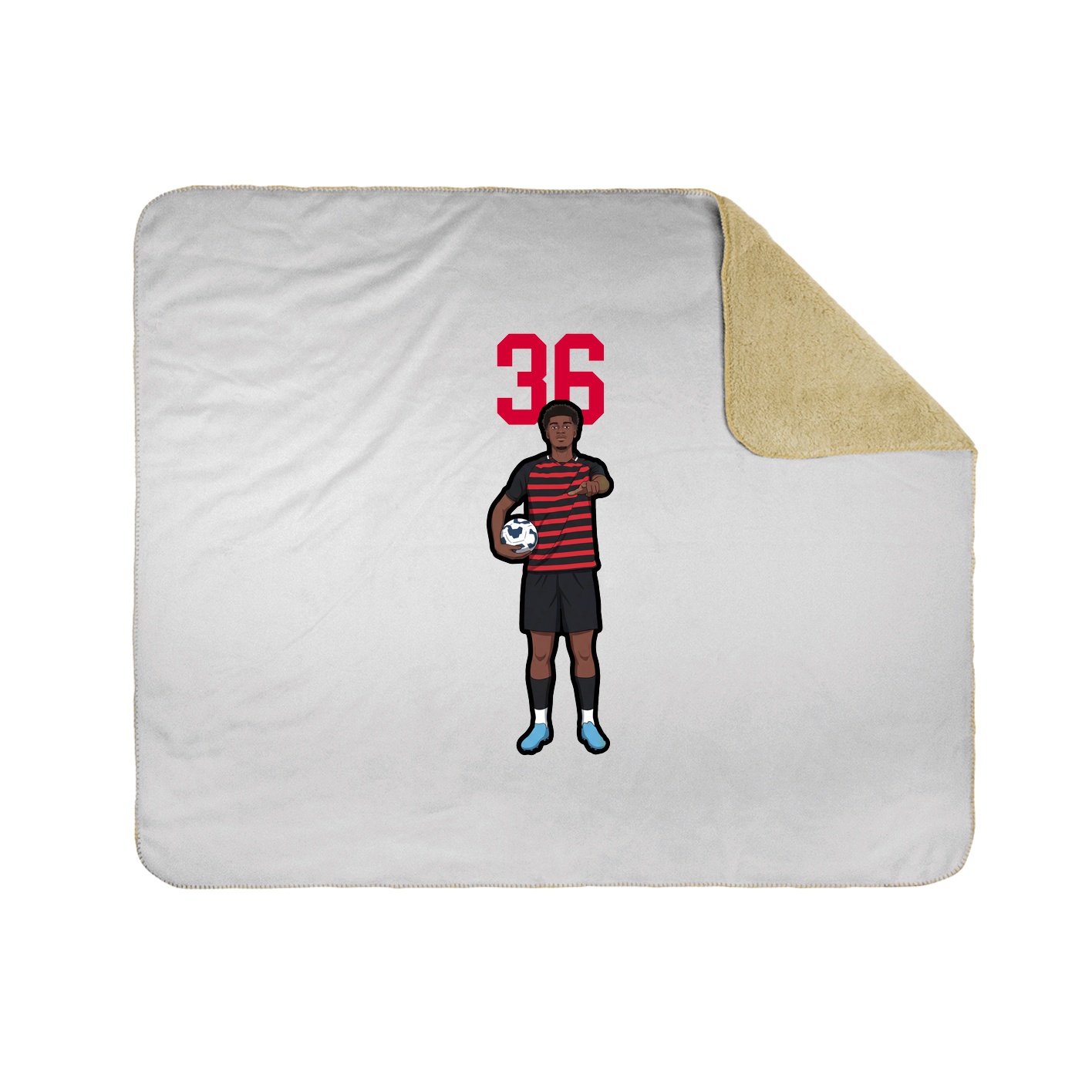 Throw Blanket — Number Top in White