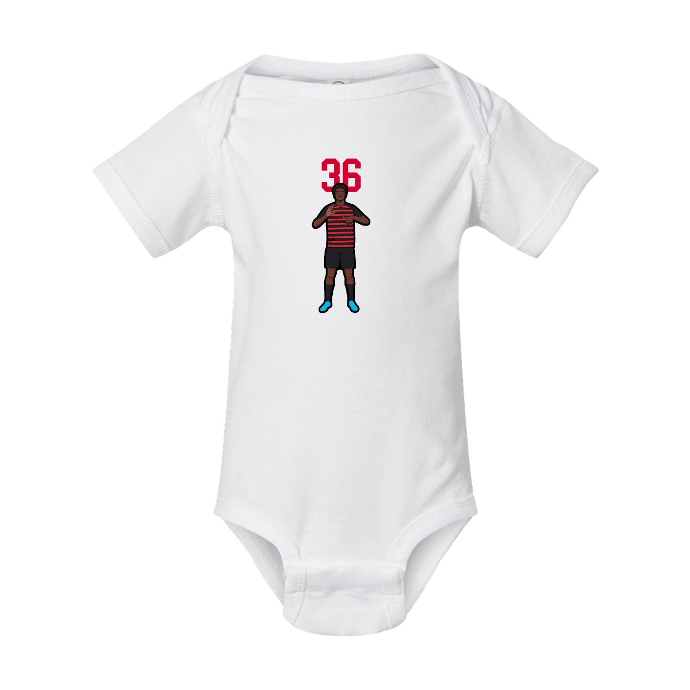 Baby Onesie — Number Top in White