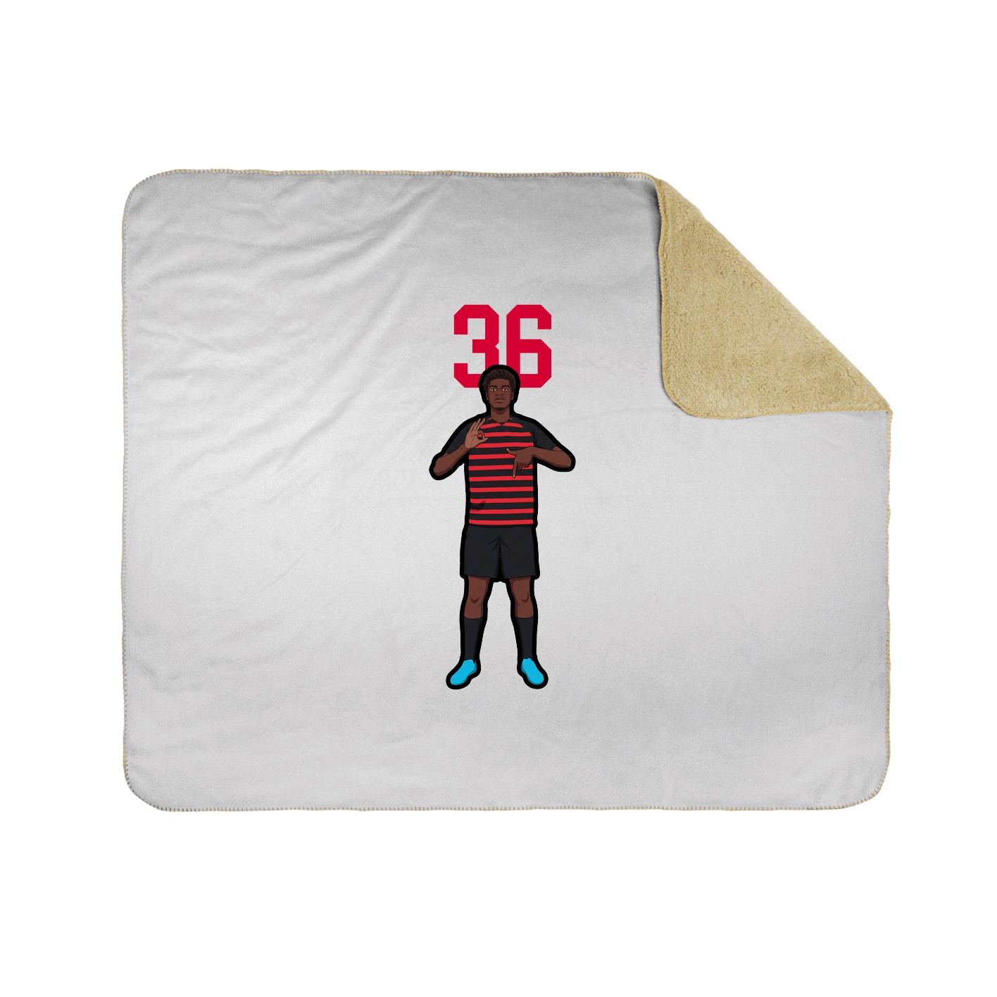 Throw Blanket — Number Top in White