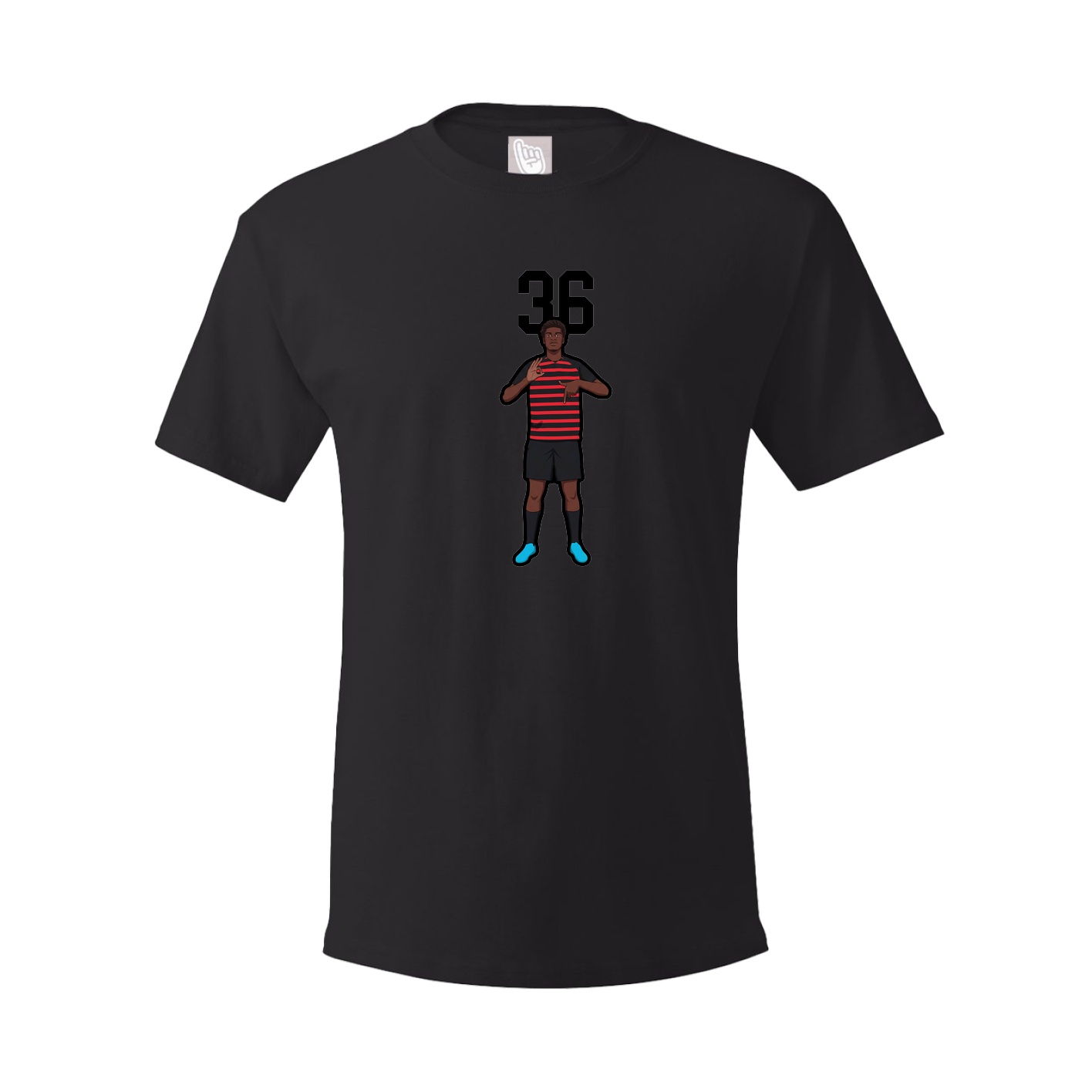 Youth Tee — Number Top in Black