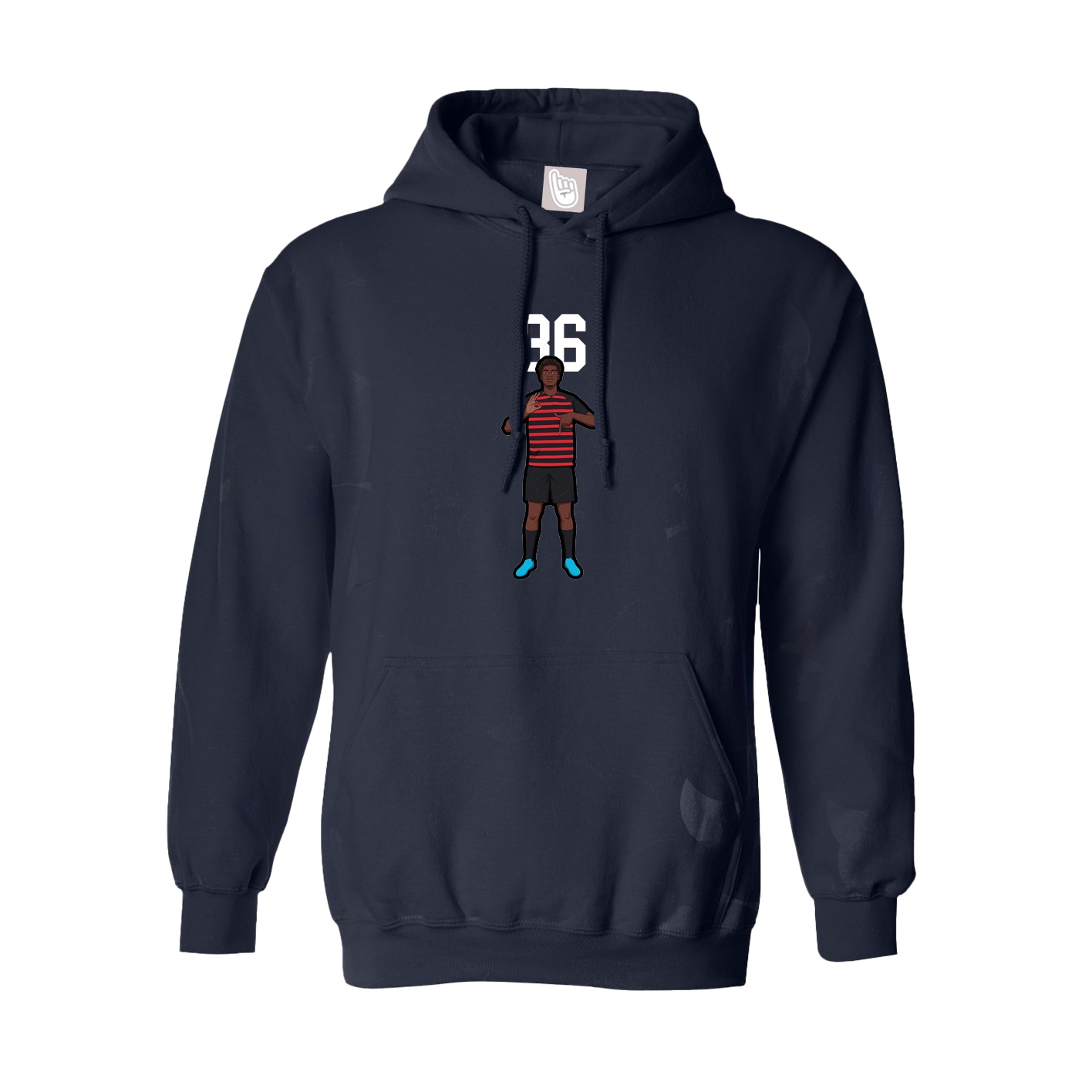 Youth Hoodie — Number Top in Navy