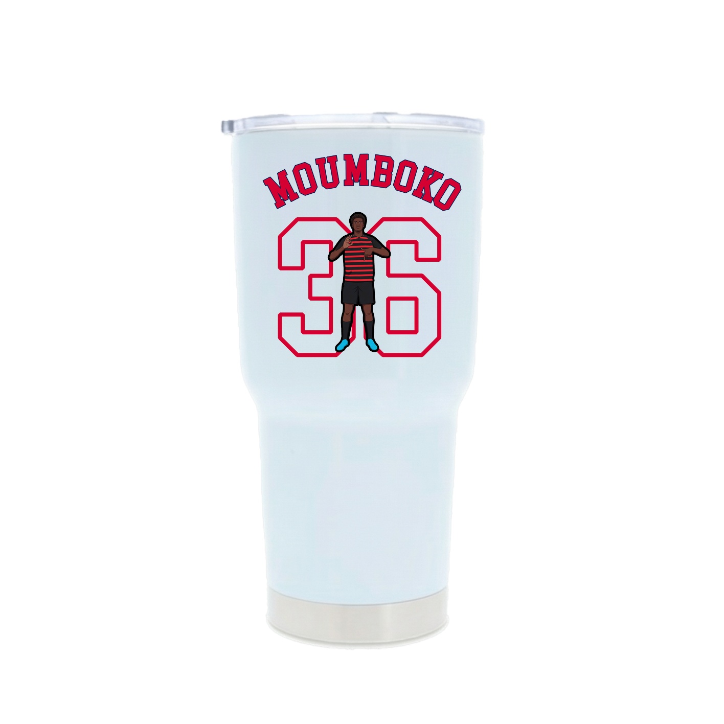 30oz Stainless Steel Tumbler — Shirsey Arch in White