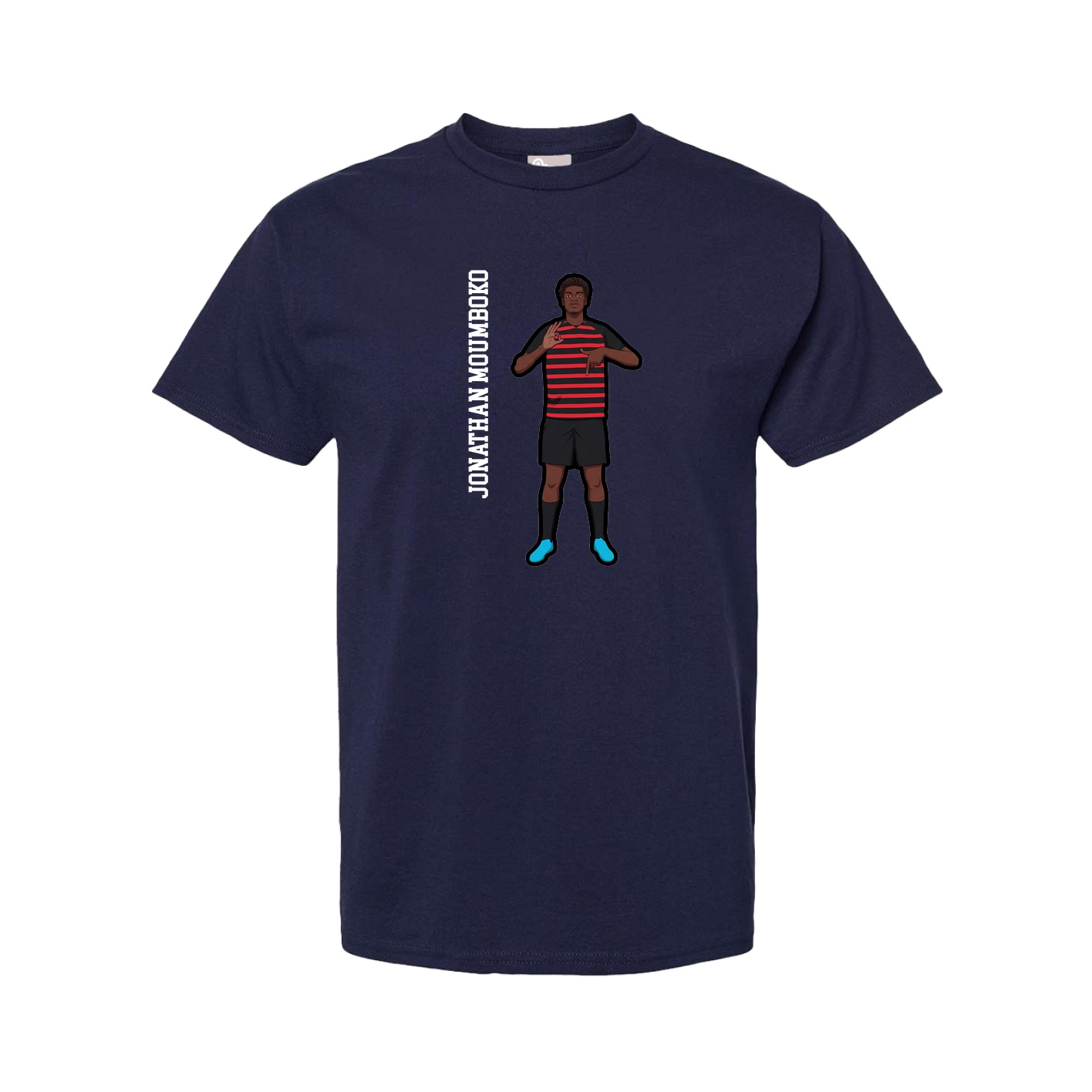 Tee — Name Vertical in Navy
