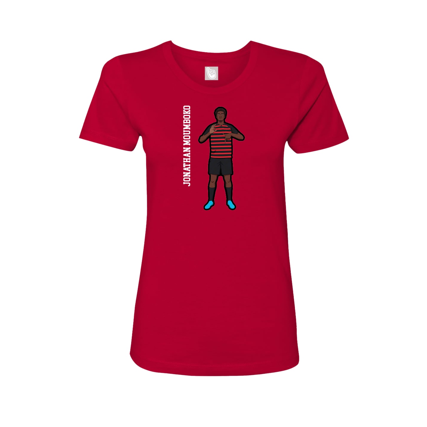 Womens Tee — Name Vertical in Red