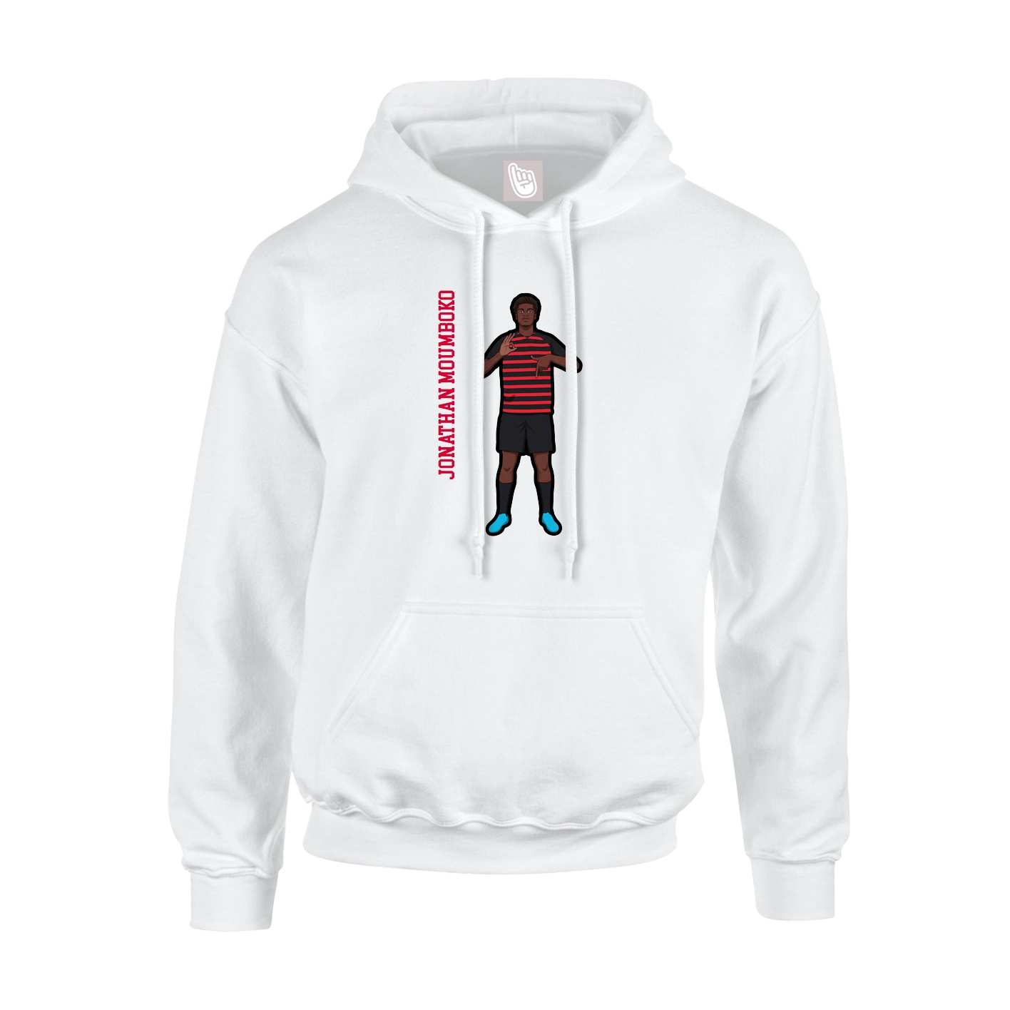 Youth Hoodie — Name Vertical in White
