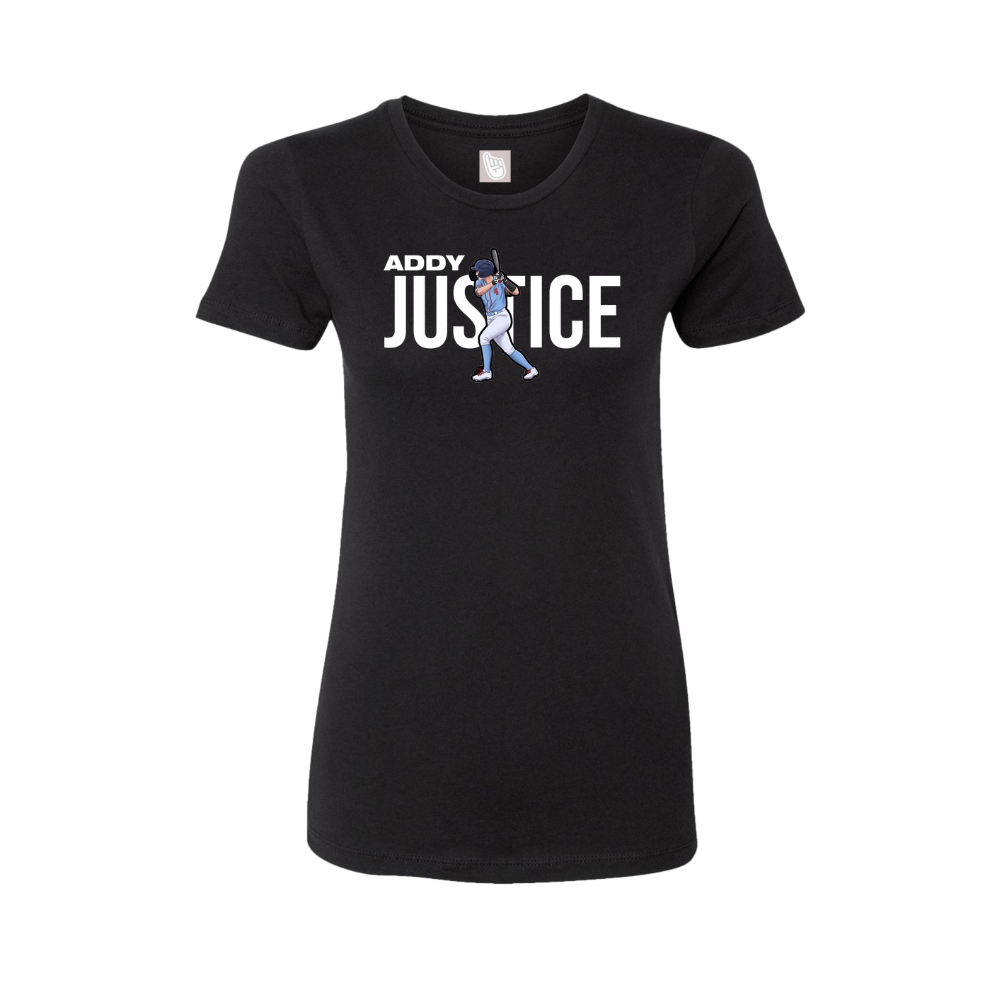 Fitted Women's Tee — Player Name in Black