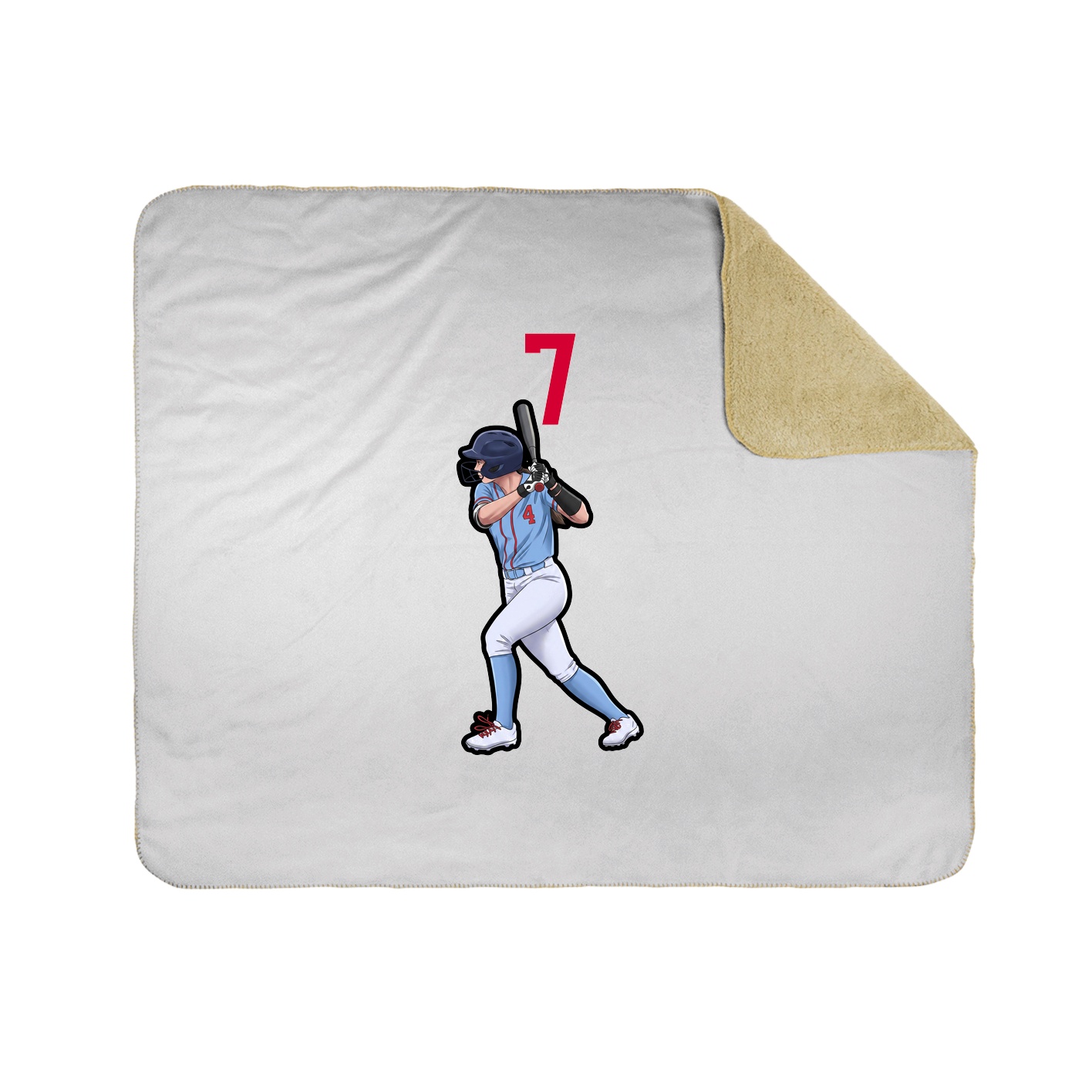 Throw Blanket — Number Top in White