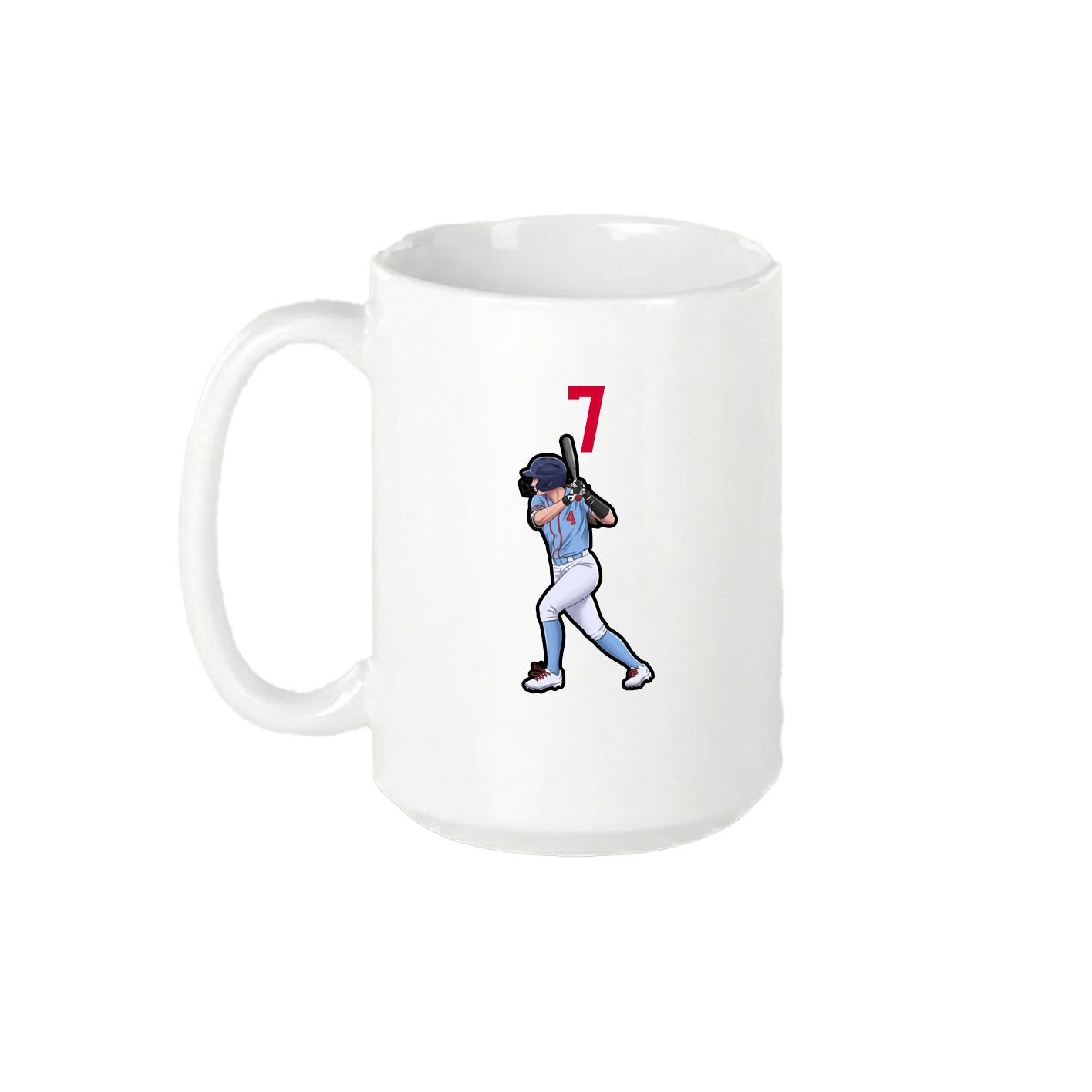 15oz Coffee Mug — Number Top in White