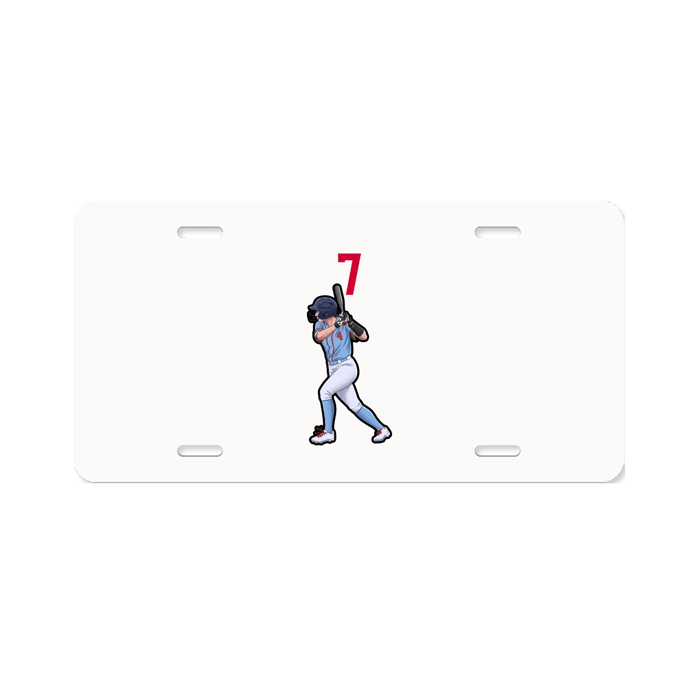 License Plate — Number Top in Classic