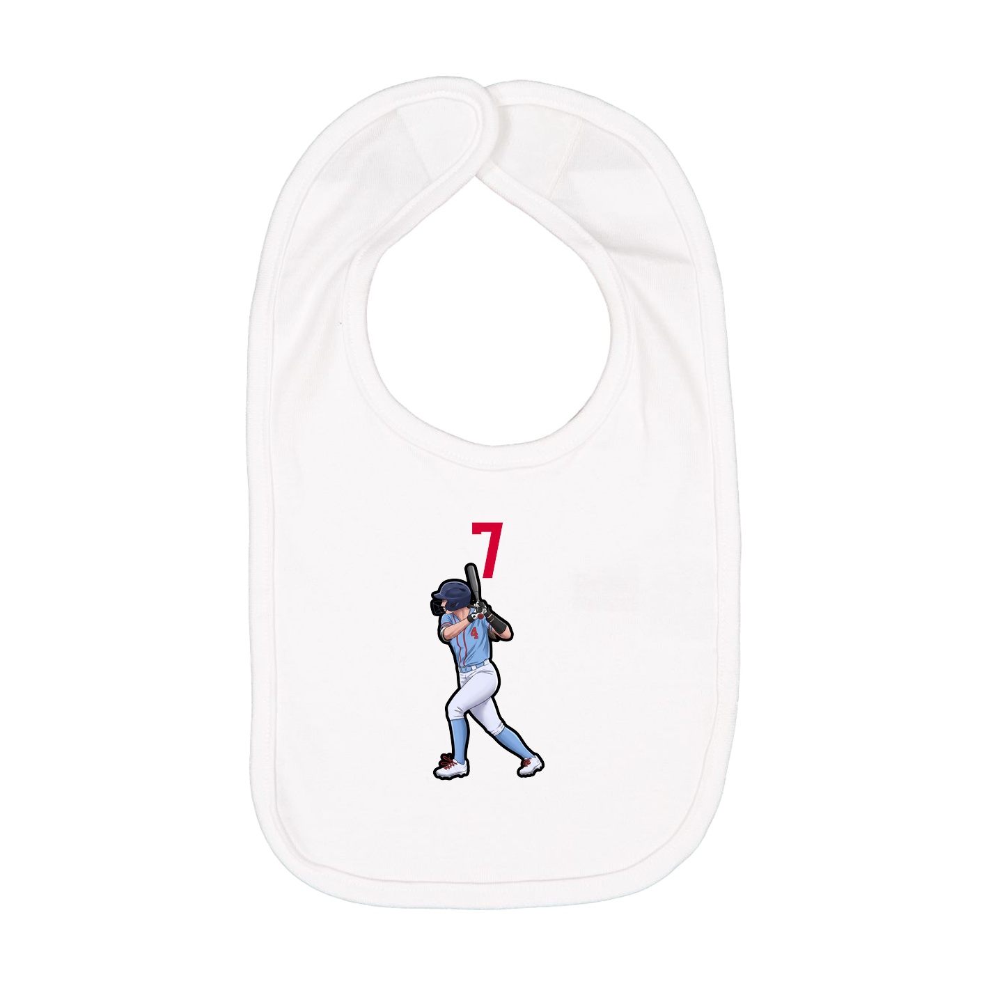 Infant Bib — Number Top in White