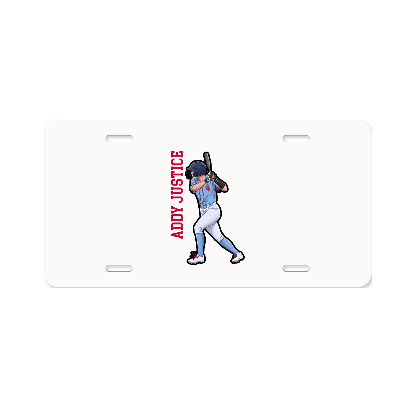 License Plate — Name Vertical in Classic