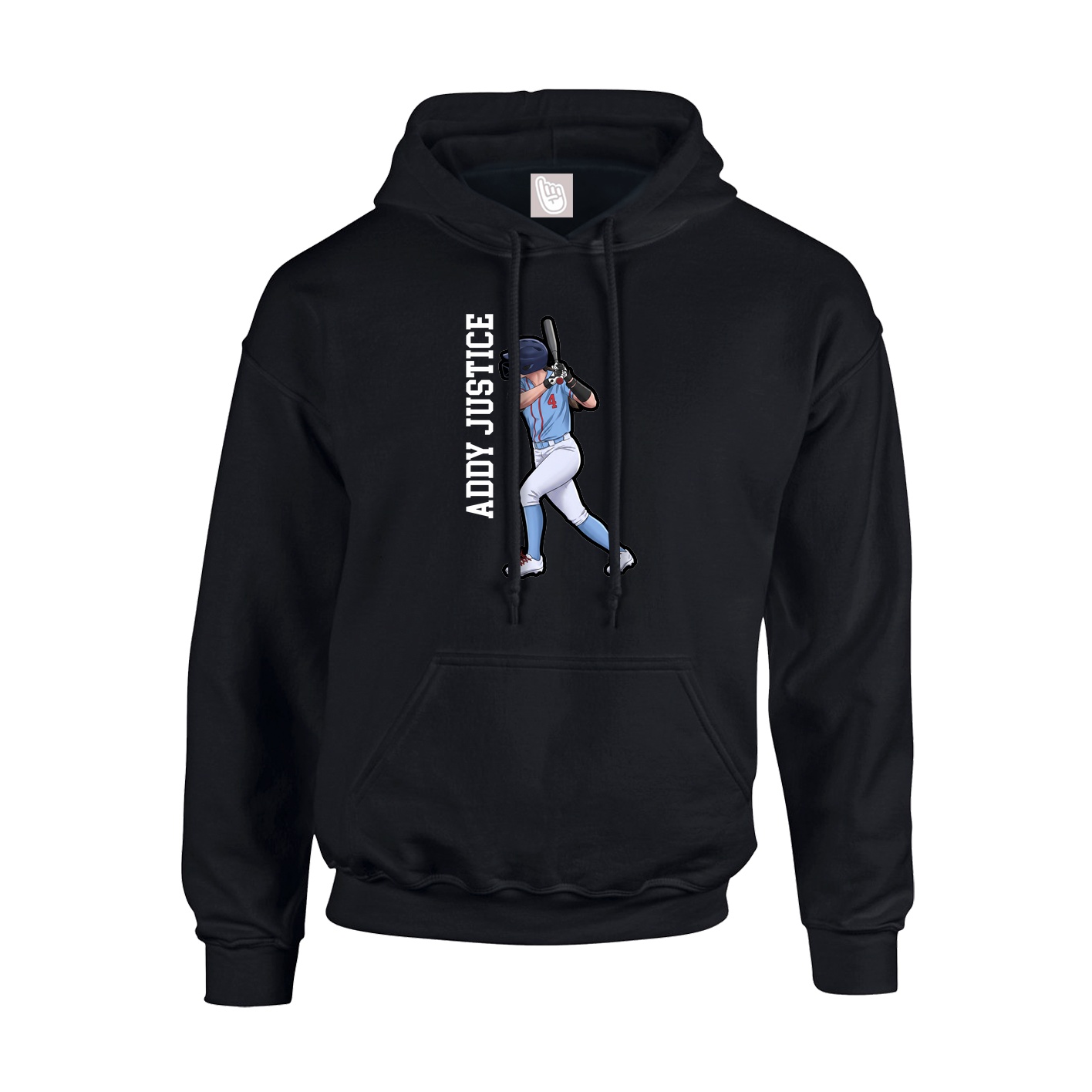 Hoodie — Name Vertical in Black